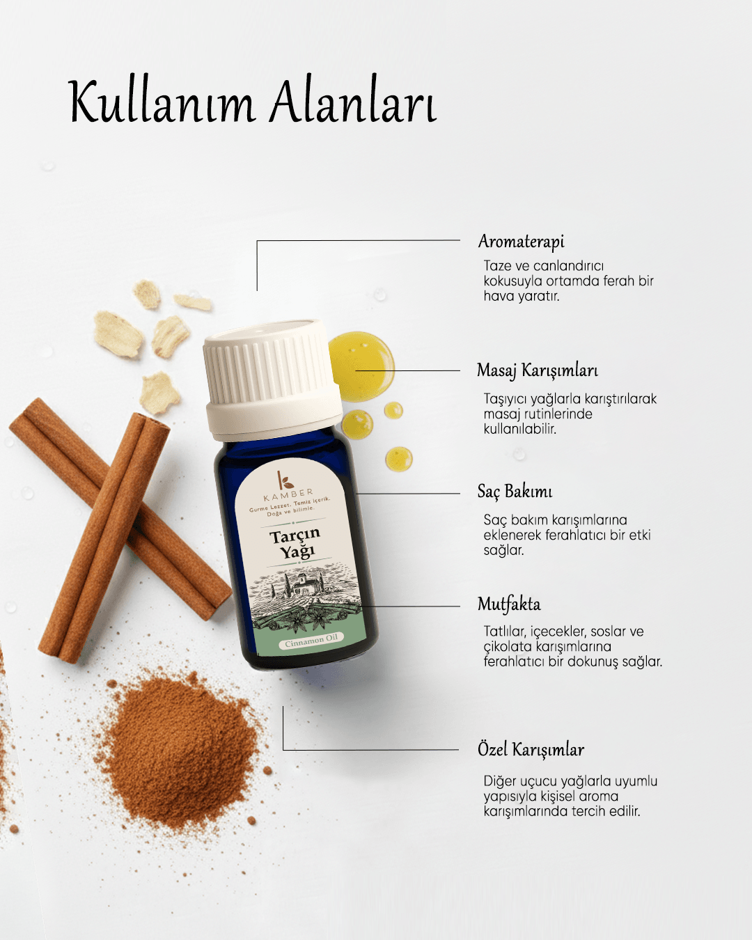 %100 Saf Tarçın yağı 10 ml
