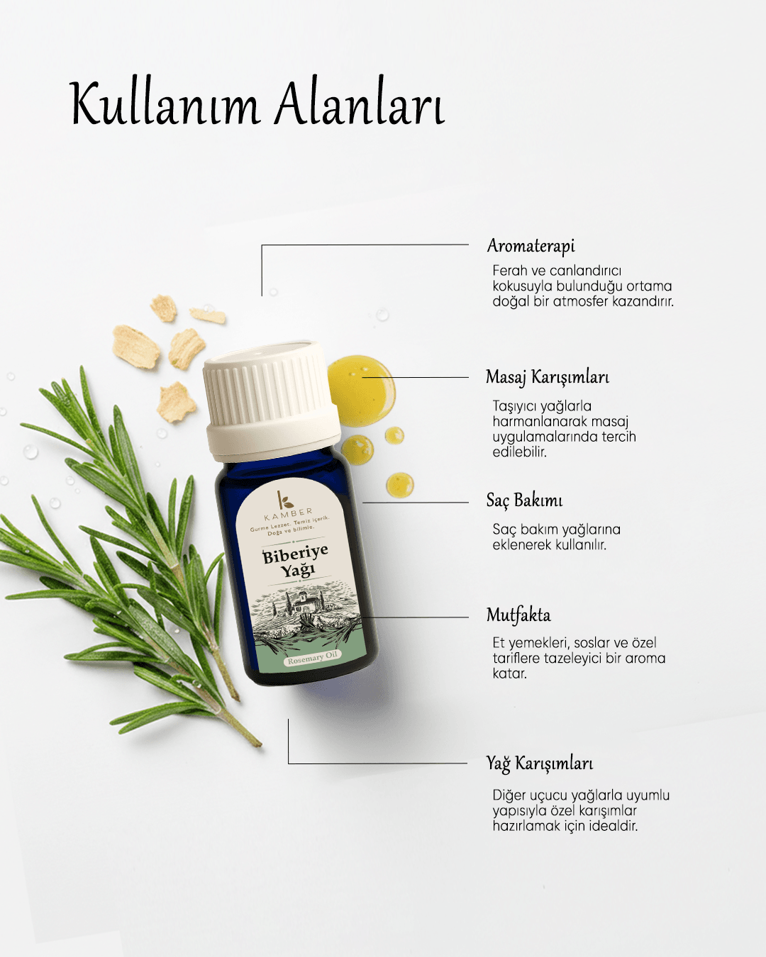 %100 Saf Biberiye Yağı 10ml