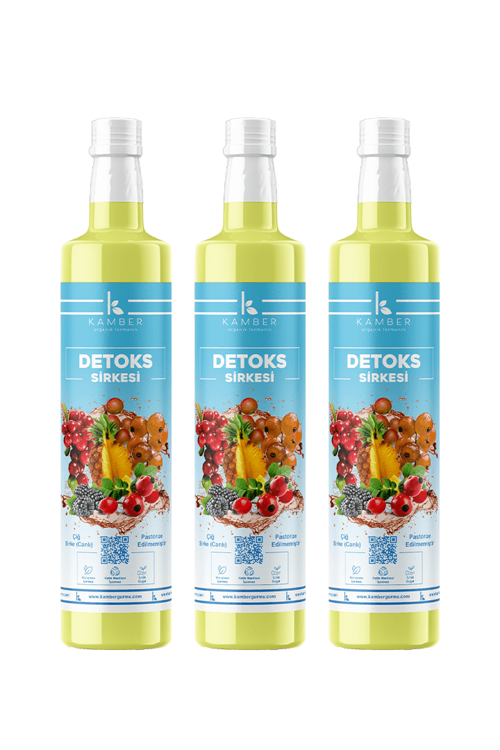 3'lü Detoks Sirke ( 250 ML x 3 ) (1.5 Yıl Dinlendirilmiş)