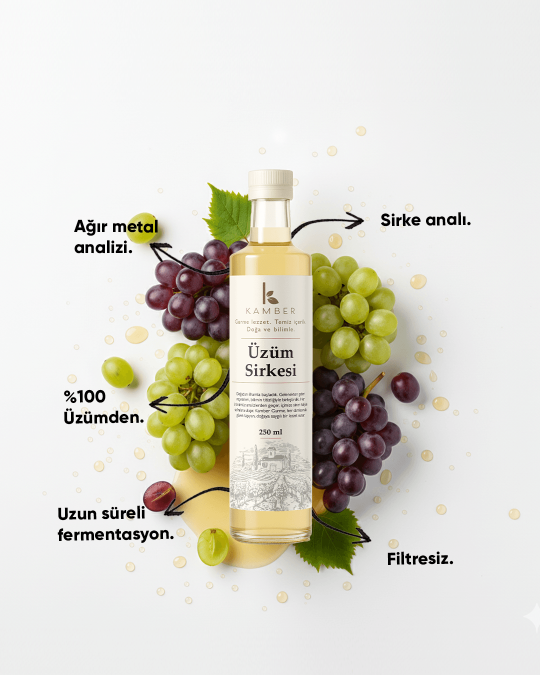 Kara Üzüm Sirkesi - 250 ML(15 Ay Dinlendirilmiş)