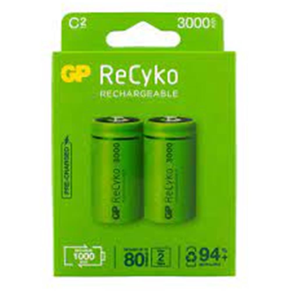 Gp 3000 mAh Orta Boy Şarjlı Pil 2 li  Paket C Boy GP300CHCBMTR-2EB2