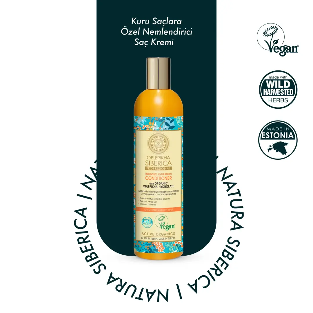 Natura Siberica Kuru Saçlara Özel Nemlendirici Saç Kremi 400 ml - Organik Oblepikha Özlü