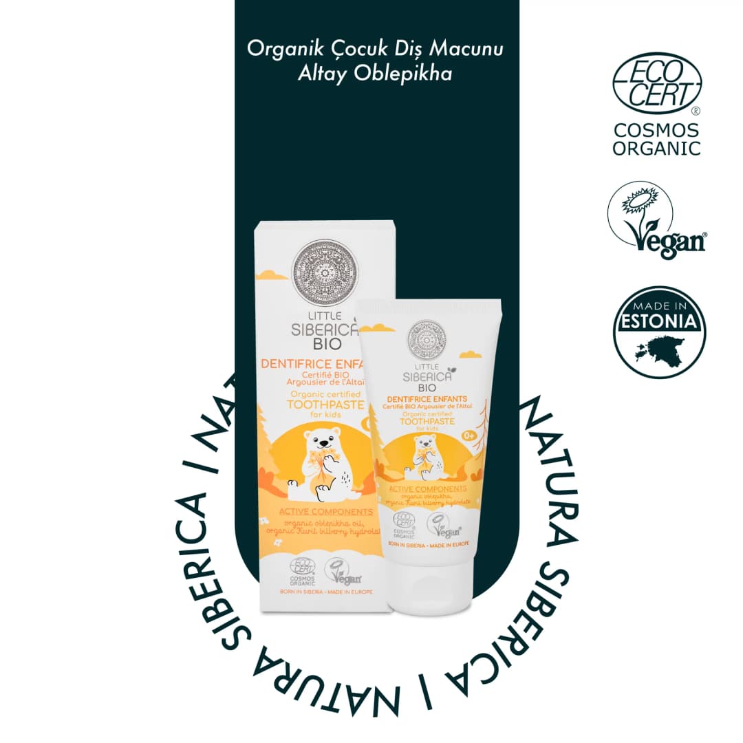 Natura Siberica Organik Çocuk Diş Macunu Altay Oblepikha 60 gr - Little Siberica,