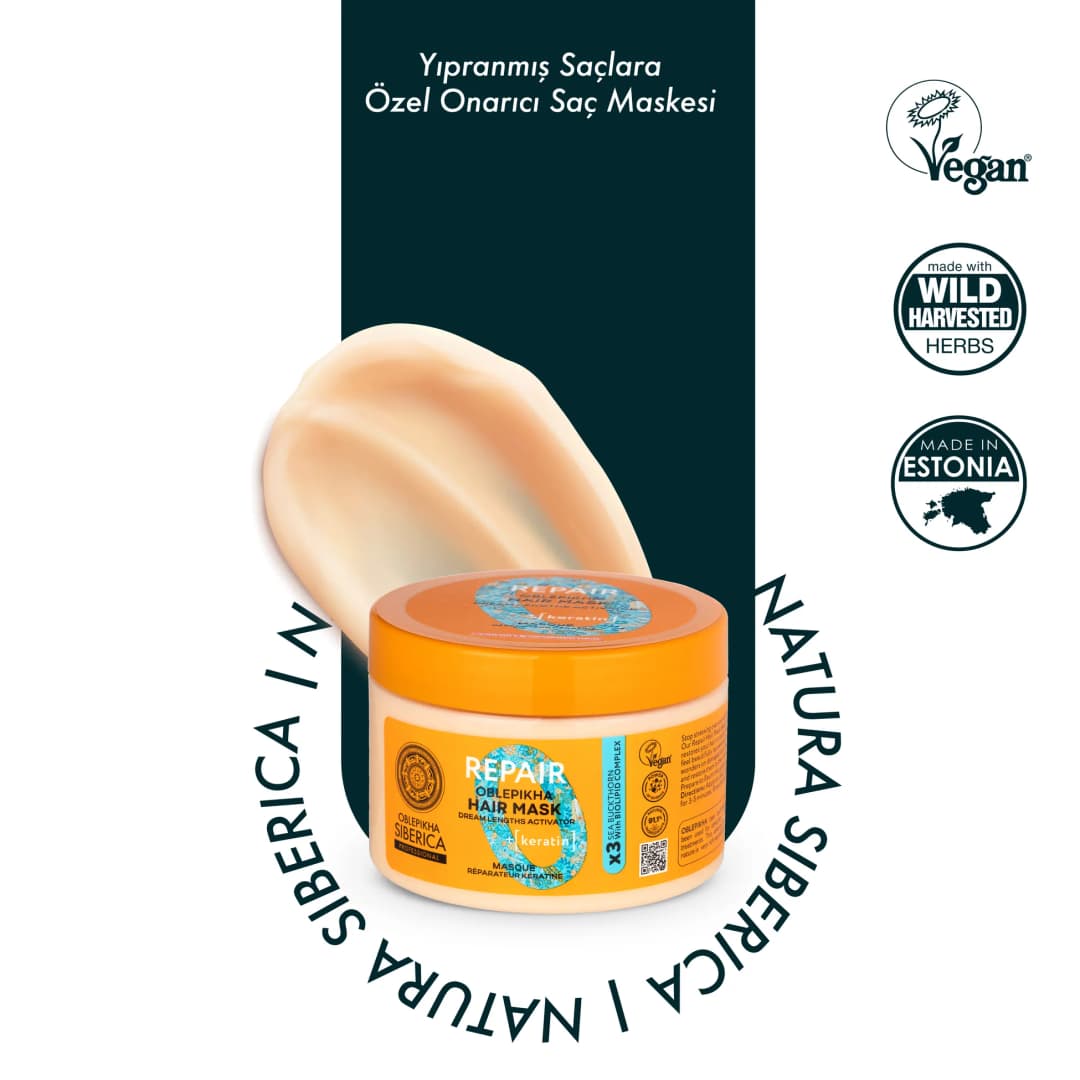 Natura Siberica Yıpranmış Saçlara Özel Onarıcı Saç Maskesi 300 ml - NS O Repair Oblepikha