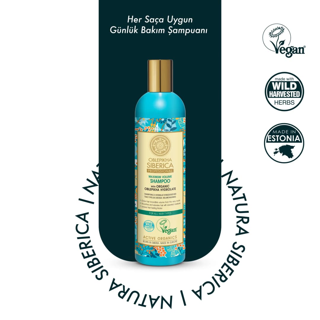 Natura Siberica Her Saça Uygun Günlük Bakım Şampuanı 400 ml - Organik Oblepikha Özlü
