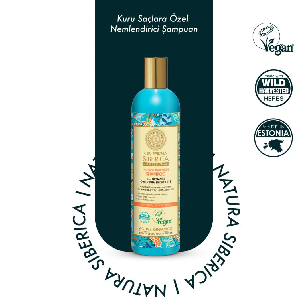 Natura Siberica Kuru Saçlara Özel Nemlendirici Şampuan 400 ml - Organik Oblepikha Özlü