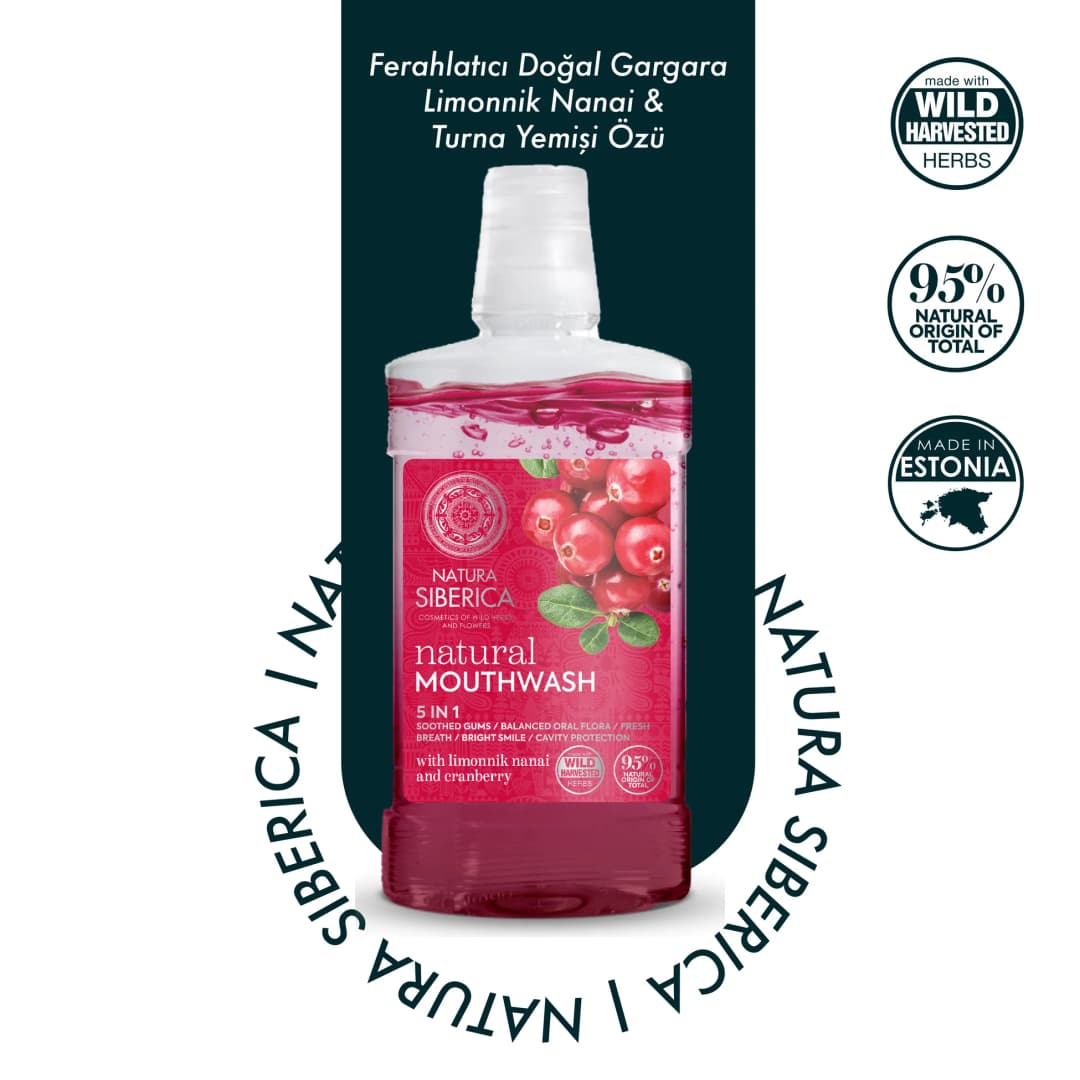Natura Siberica Ferahlatıcı Doğal Gargara 520 ml - Limonnik Nanai & Turna Yemişi Özü