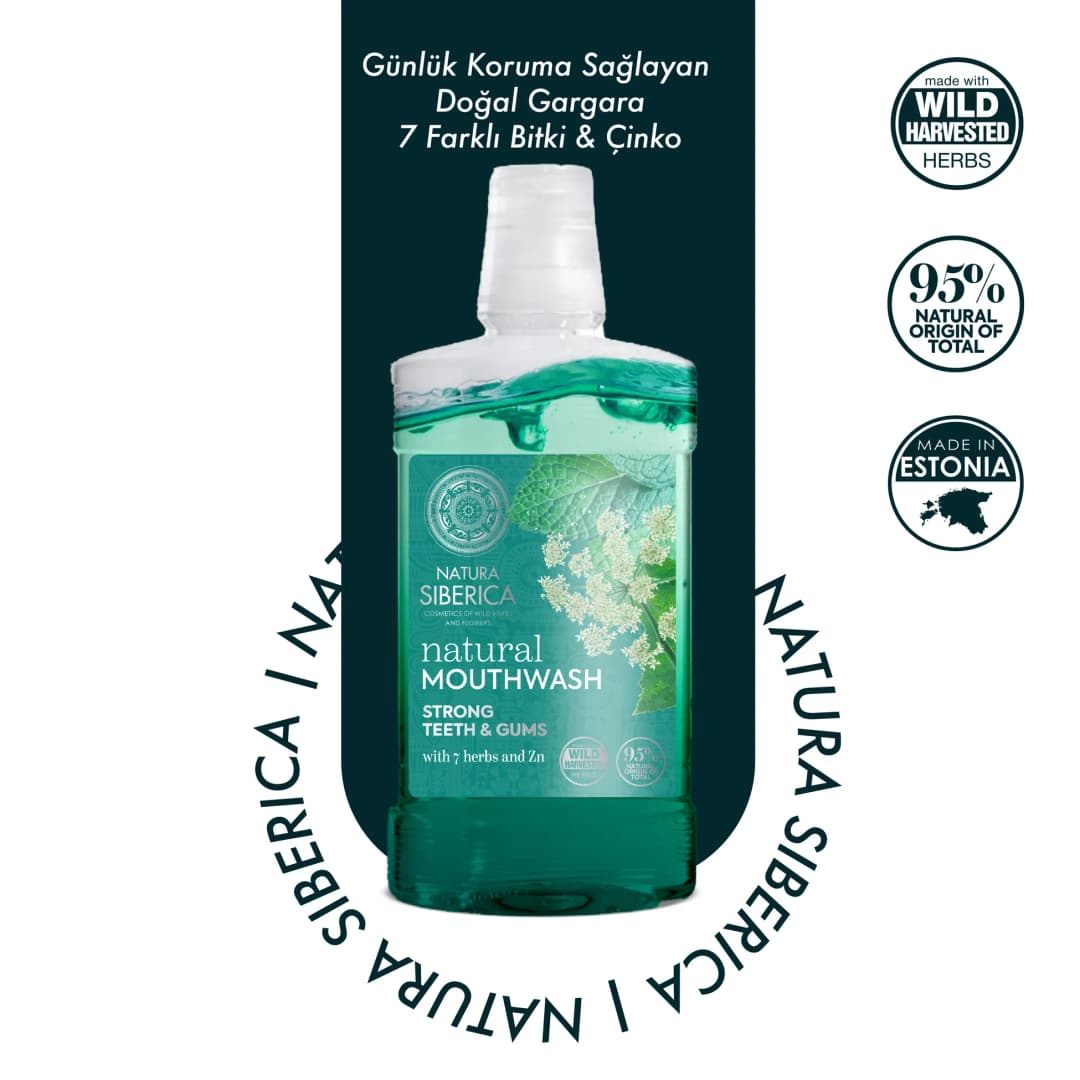 Natura Siberica Günlük Koruma Sağlayan Doğal Gargara 520 ml - 7 Farklı Bitki & Çinko