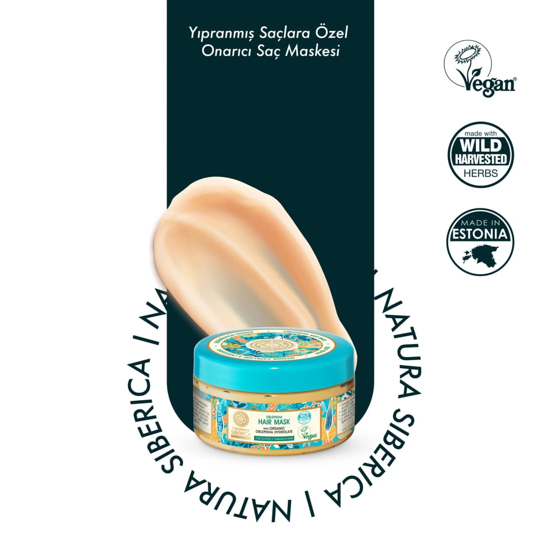 Natura Siberica Yıpranmış Saçlara Özel Onarıcı Saç Maskesi 300 ml - Organik Oblepikha Özlü
