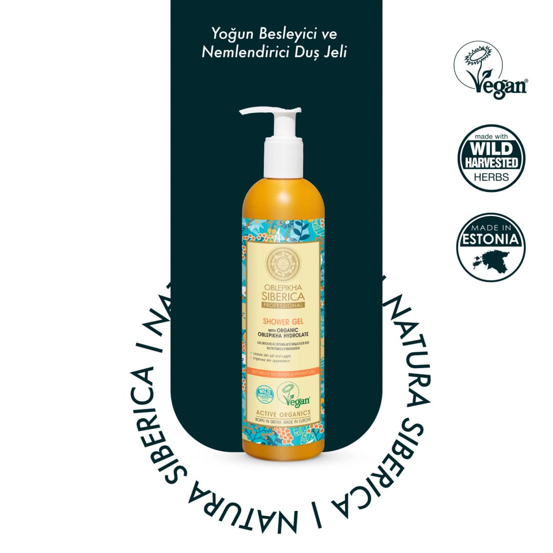 Natura Siberica Yoğun Besleyici ve Nemlendirici Duş Jeli 400 ml - Organik Oblepikha Özlü
