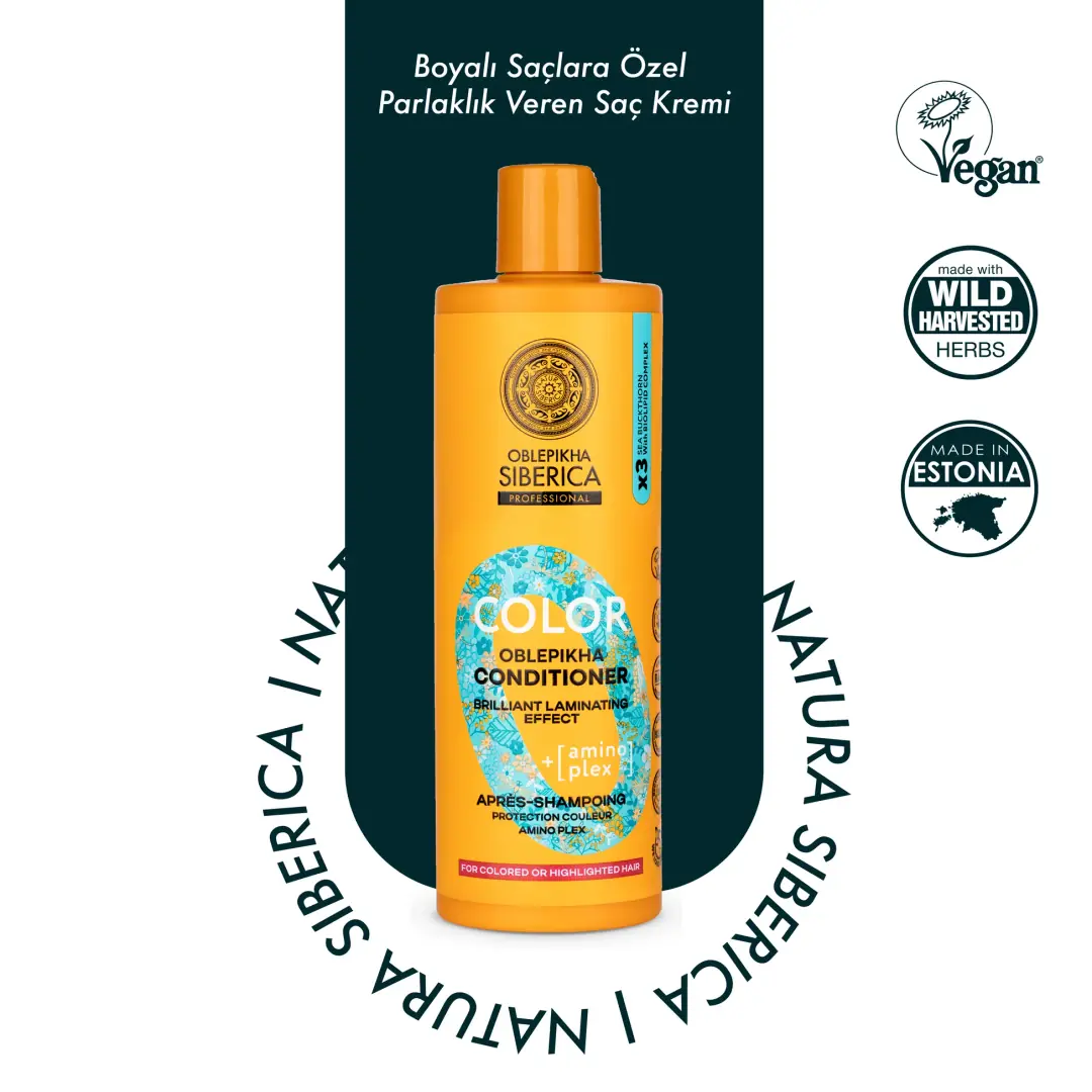 Natura Siberica Boyalı Saçlara Özel Parlaklık Veren Saç Kremi 400 ml - NS O Color Oblepikha