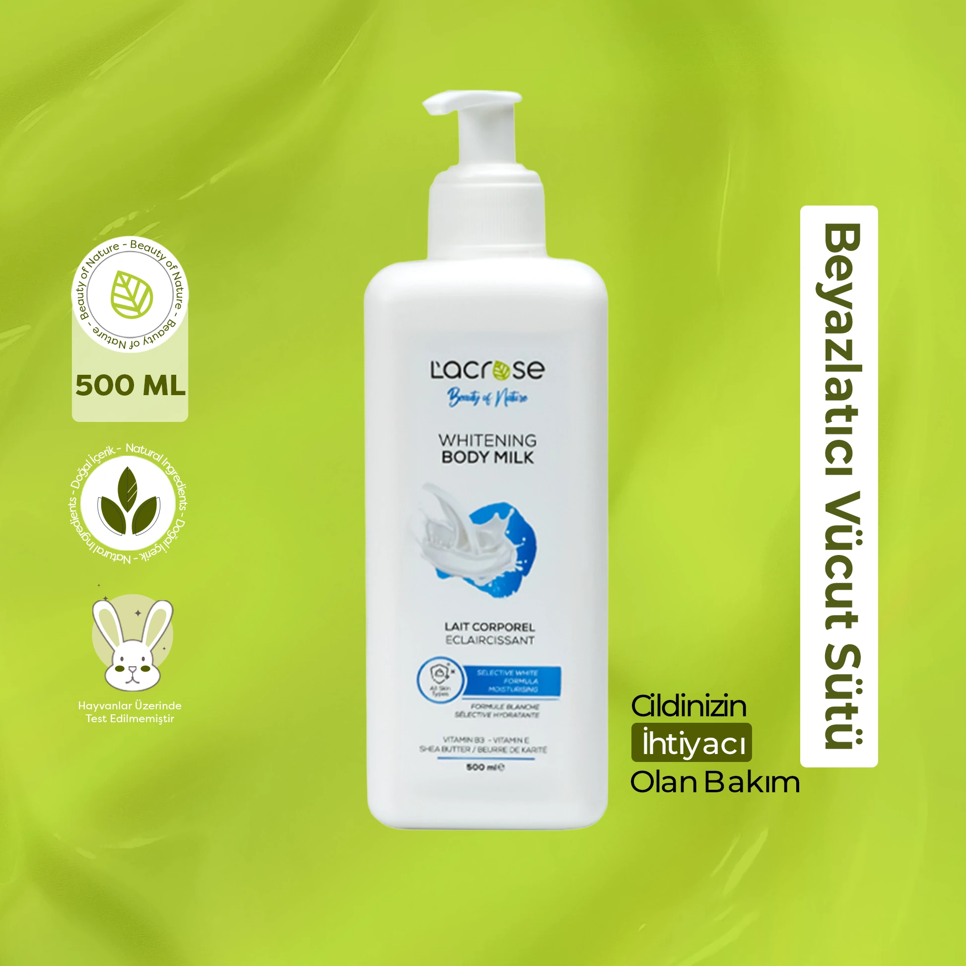 Beyazlatıcı Vücut Sütü - Whitening Body Milk - 500 ml