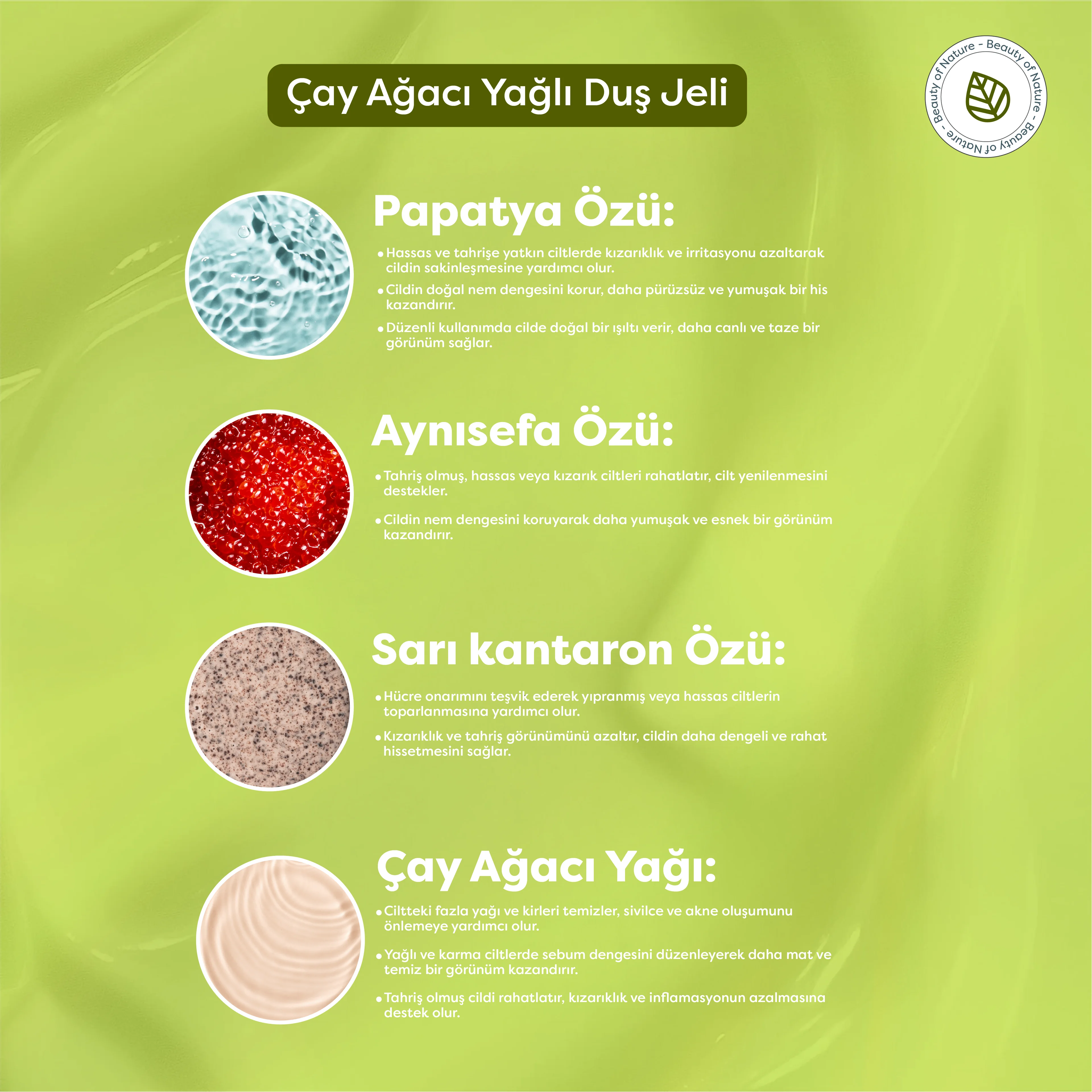 Çay Ağacı Yağlı Duş Jeli - Tea Tree Oil Shower Gel - 400 ML