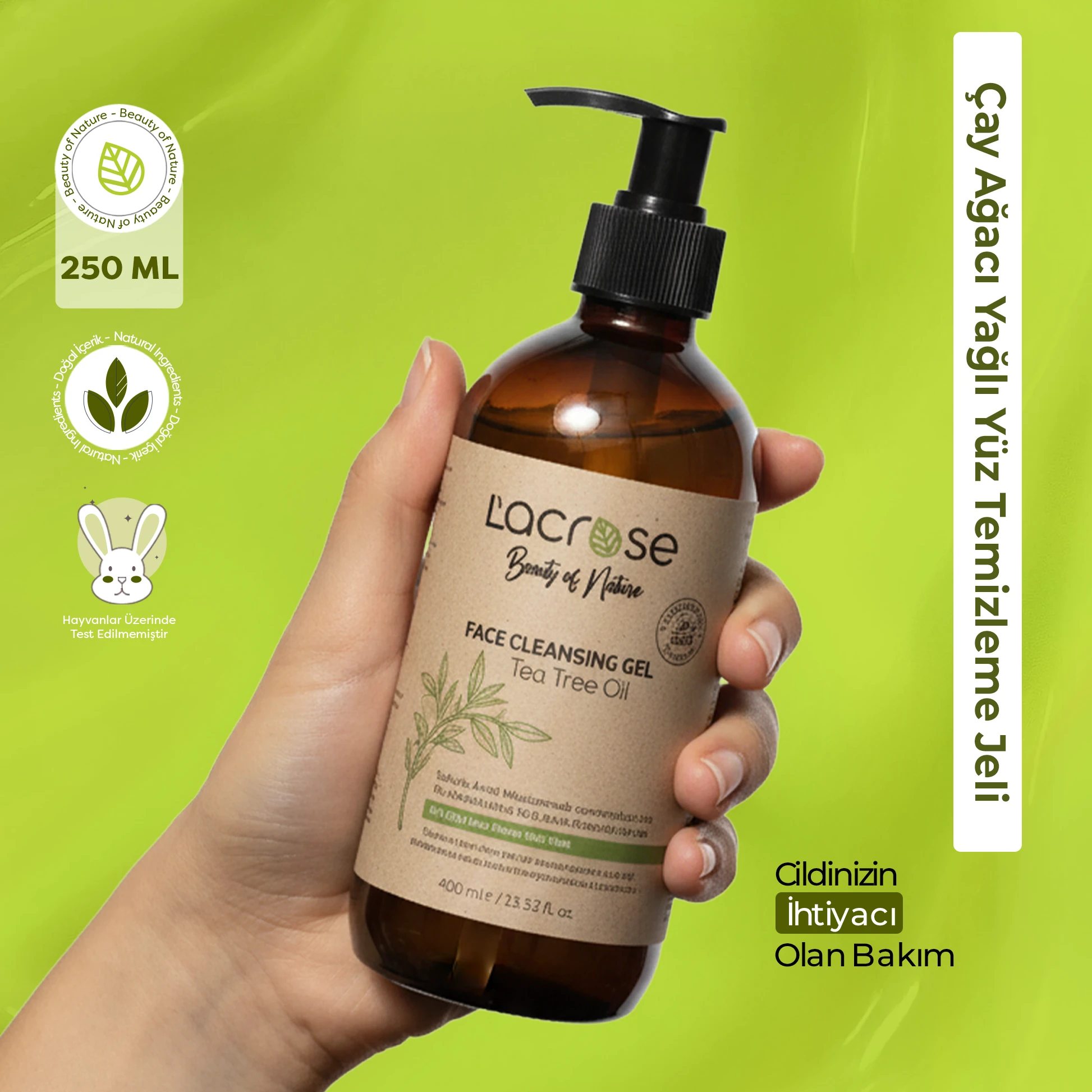 Çay Ağacı Yağlı Yüz Temizleme Jeli - Face Cleansing Gel Tea Tree Oil - 250 ML