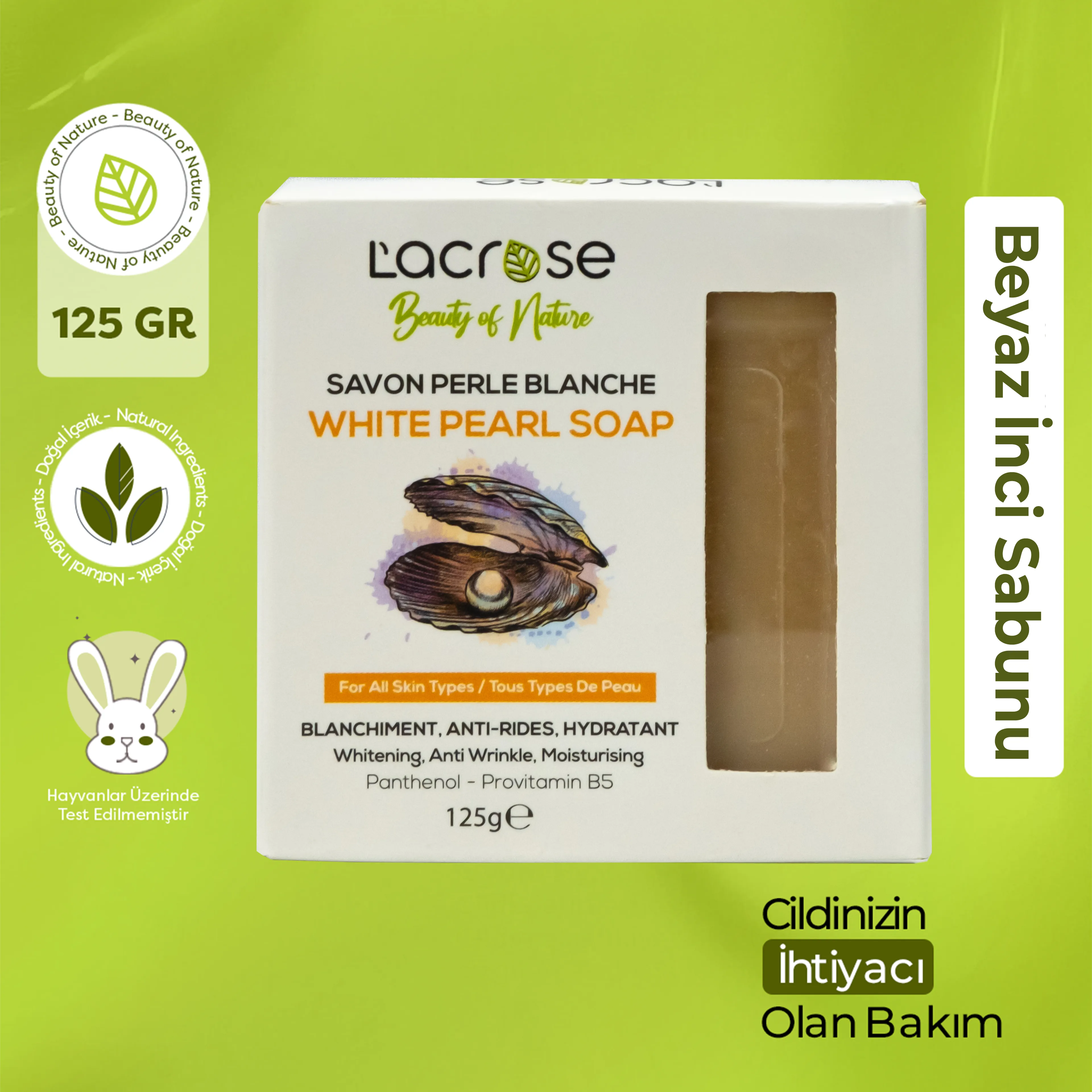 Beyaz İnci Sabunu - White Pearl Soap - 125 gr