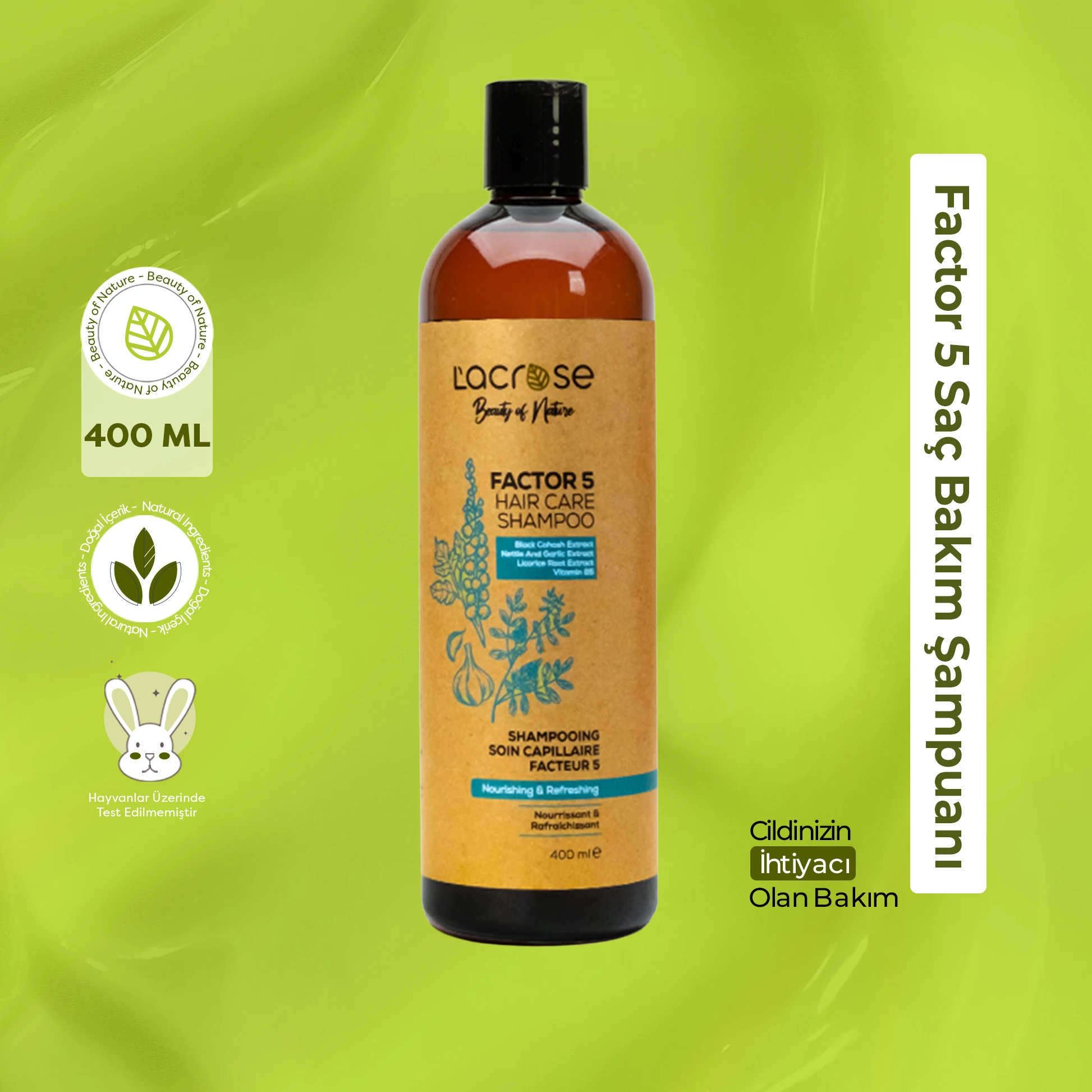 Factor 5 Saç Bakım Şampuanı - Factor 5 Hair Care Shampoo - 400 ML