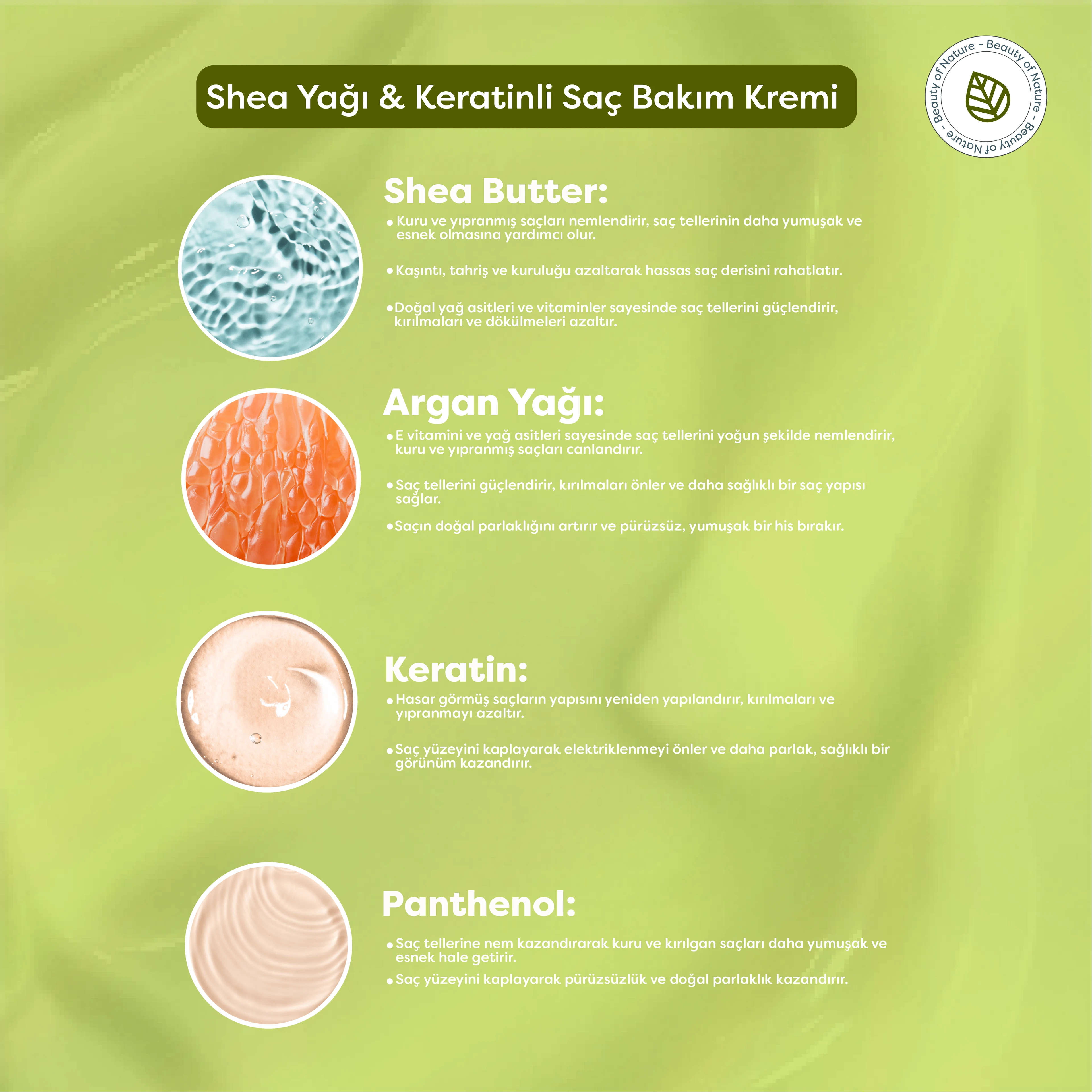 Shea Yağı & Keratinli Saç Bakım Kremi