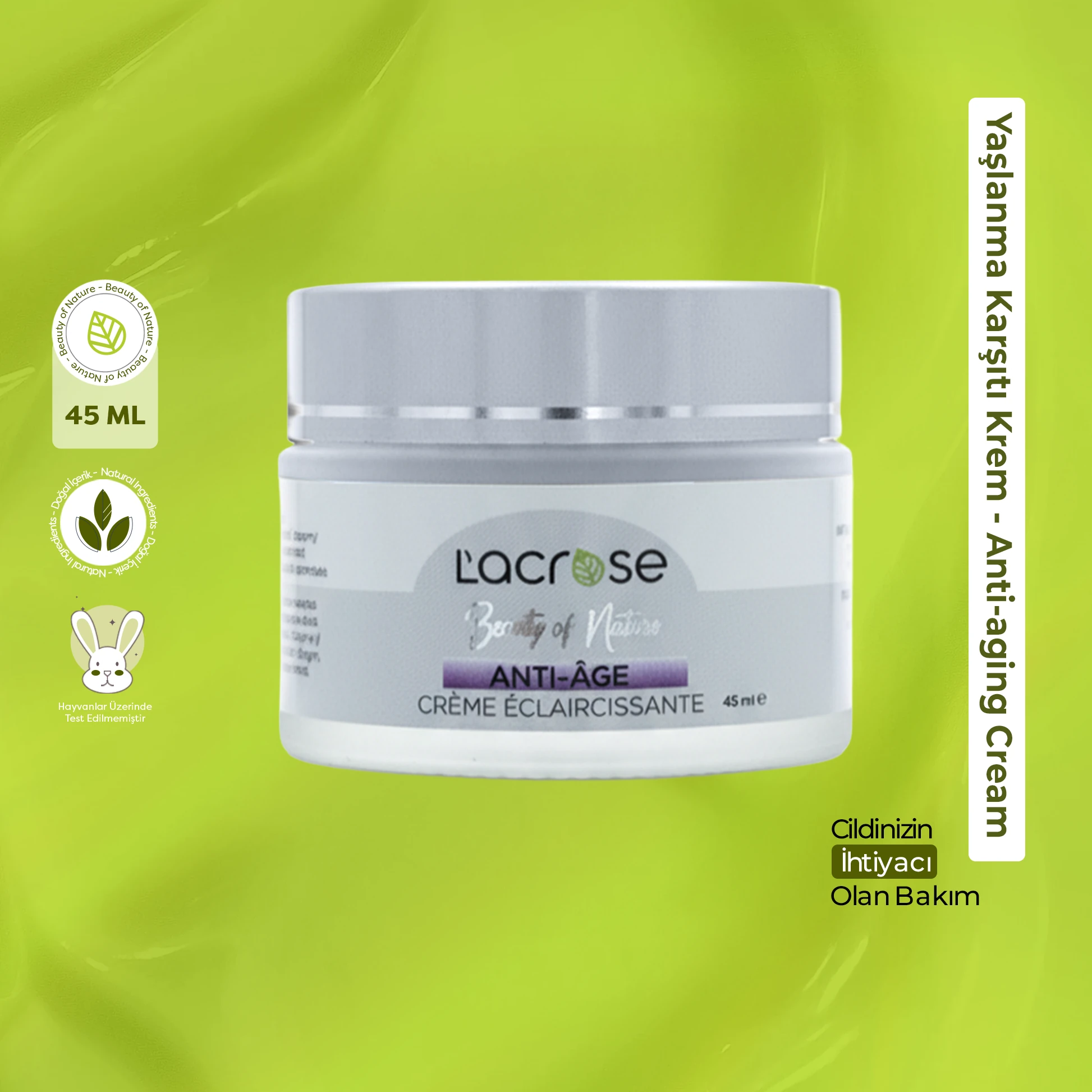 Yaşlanma Karşıtı Aydınlatıcı Krem - Anti Aging Cream - 45 ml