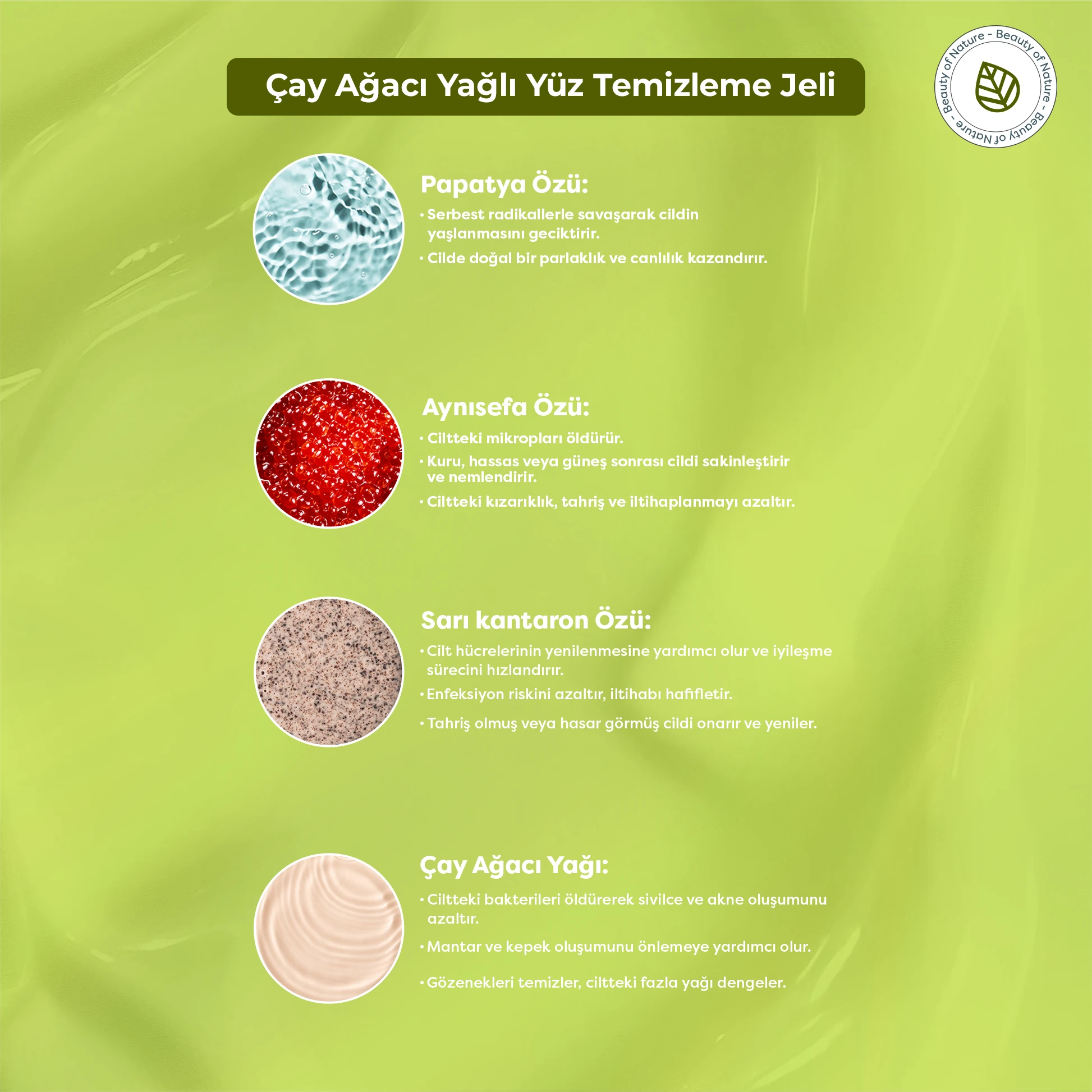 Çay Ağacı Yağlı Yüz Temizleme Jeli - Face Cleansing Gel Tea Tree Oil - 250 ML