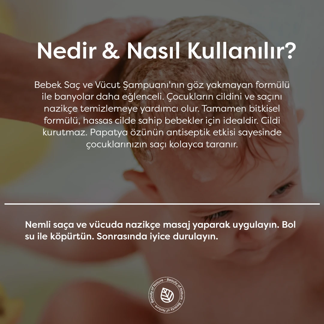 Bebek Saç ve Vücut Şampuanı - Baby Hair & Body Shampoo - 400ML