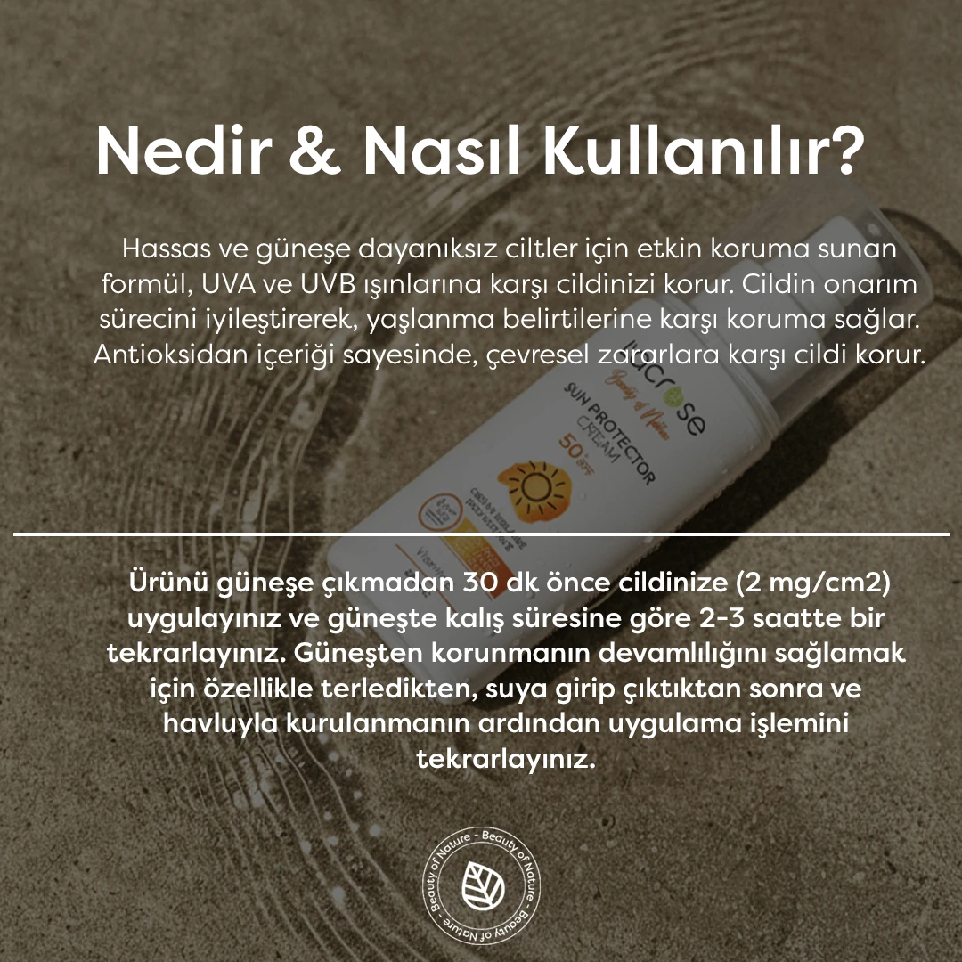 Güneş Kremi +50 SPF - Sun Protector +50 SPF - 80 ML