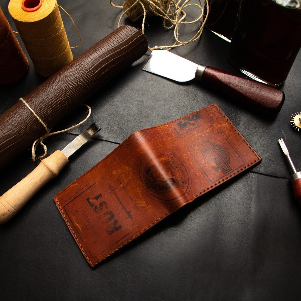 Vintage Custom Patch Leather Wallet