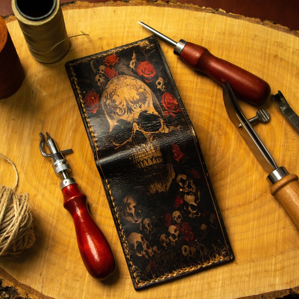 Rose And Skull Wallet