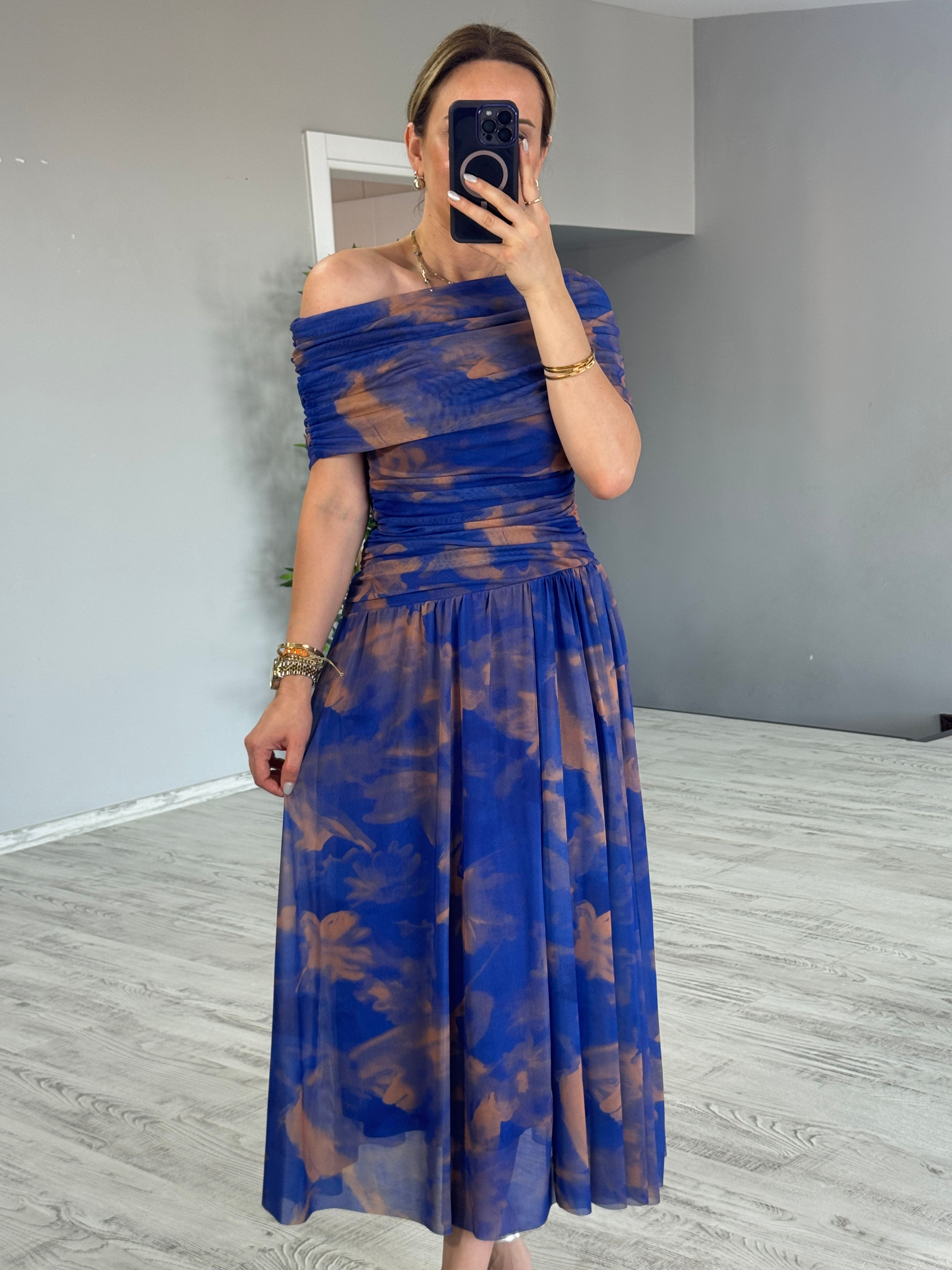 Batik Tül Desen Elbise