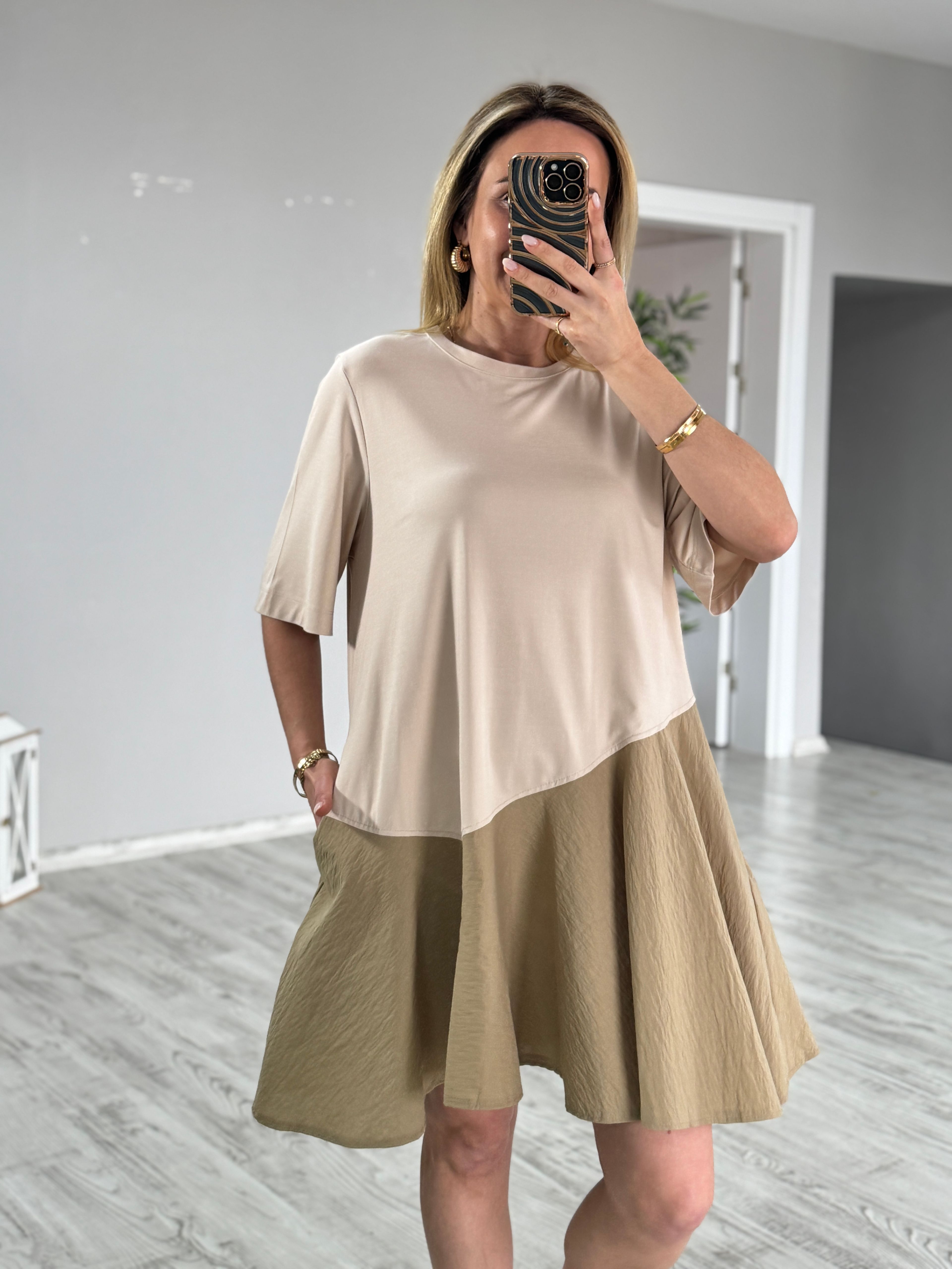 Poplin Detaylı Elbise
