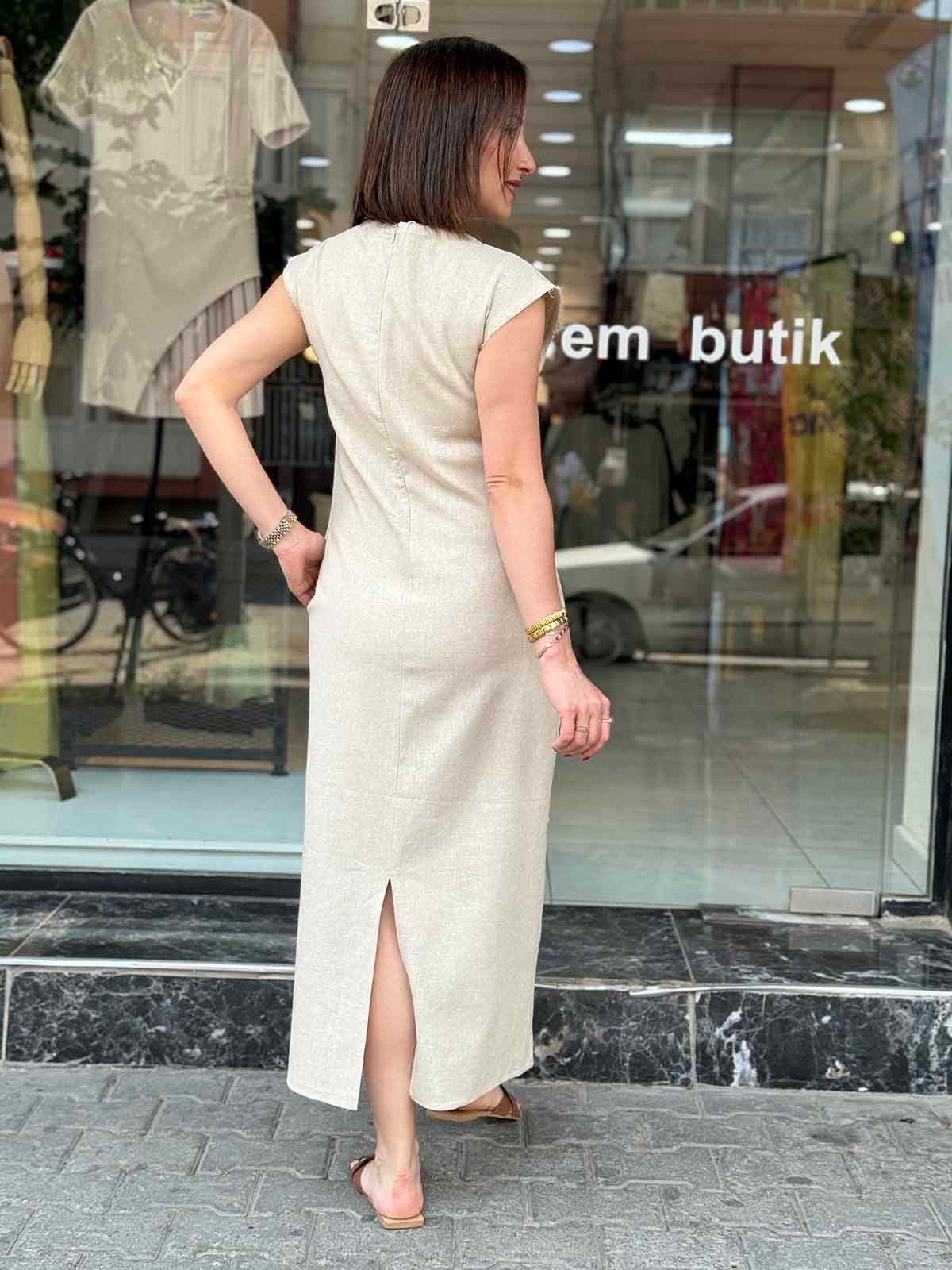 Ham Keten Elbise