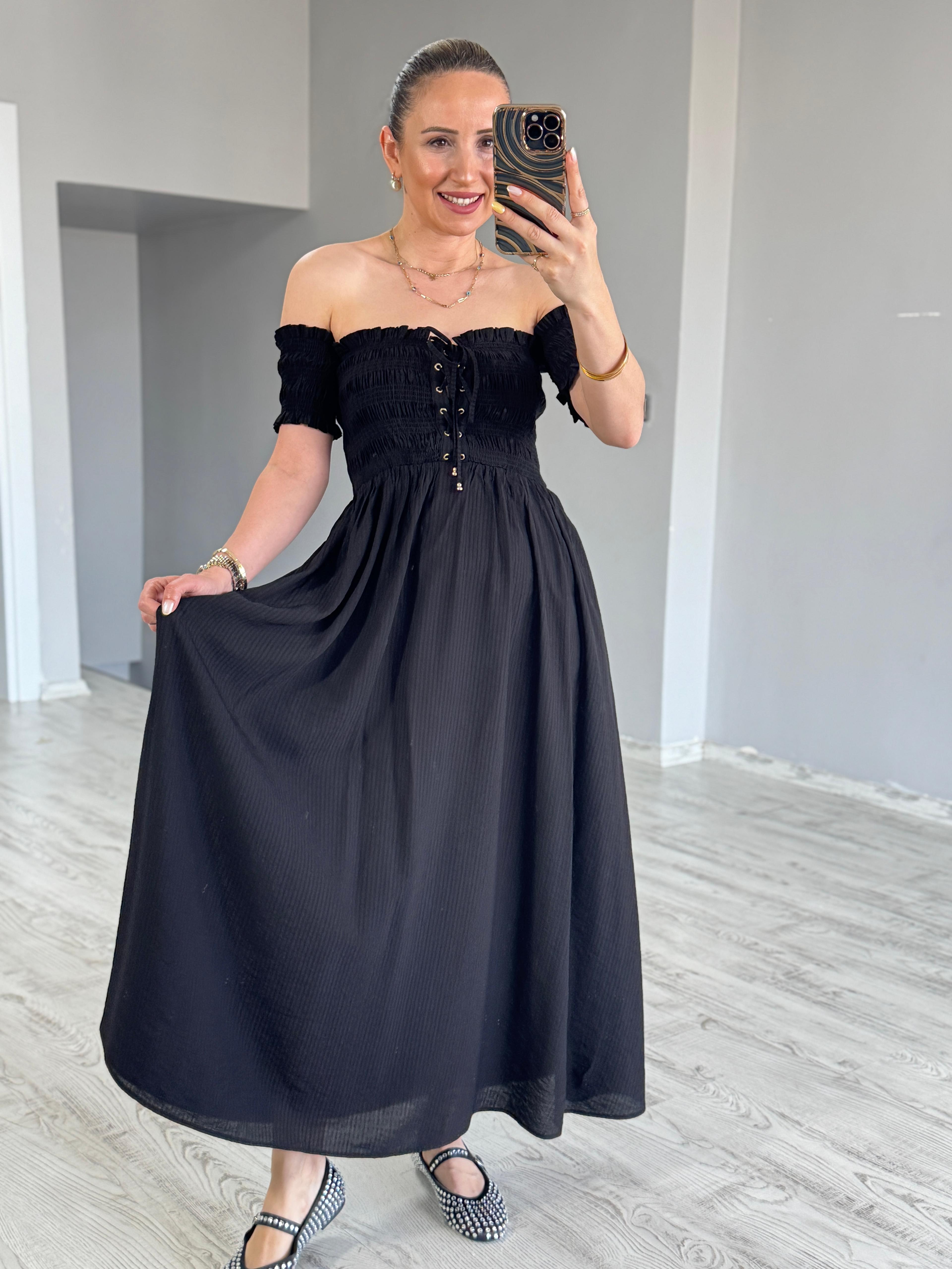 Siyah Gipeli  Elbise