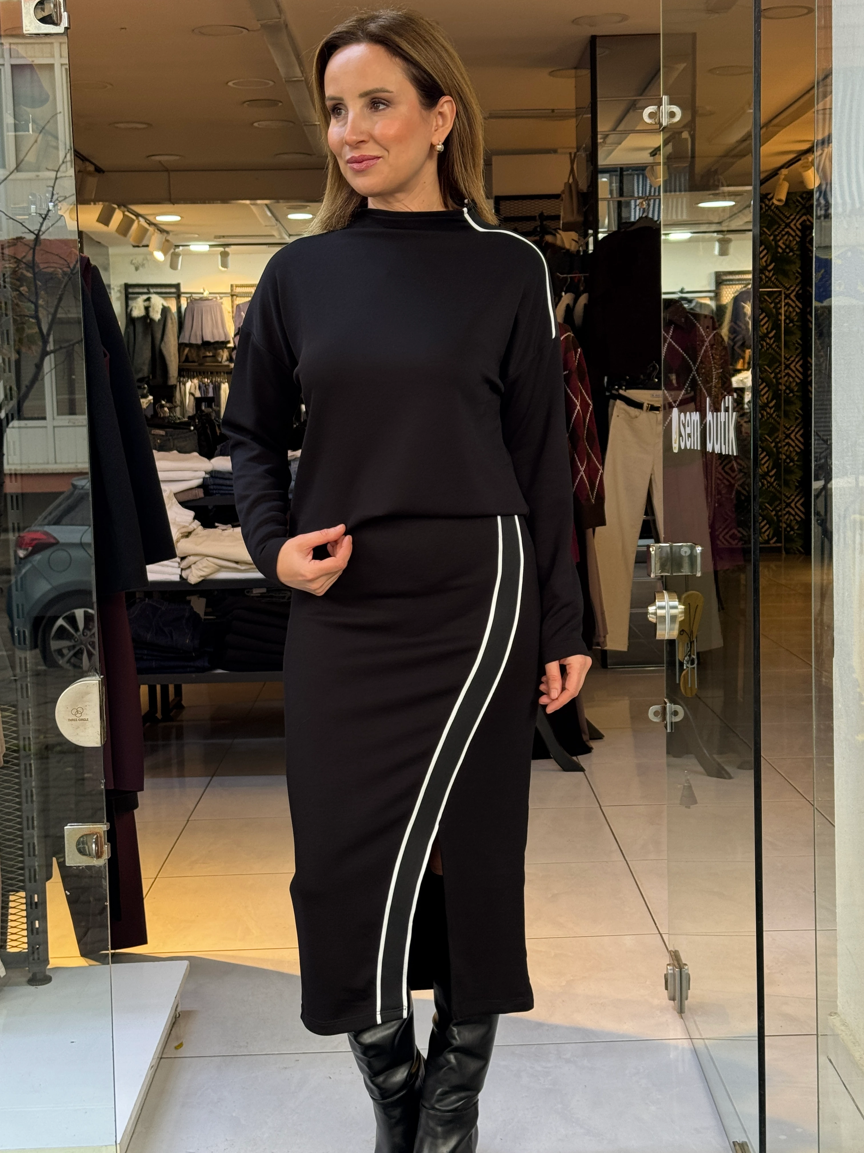 Ribanalı Etekli Modal Takım