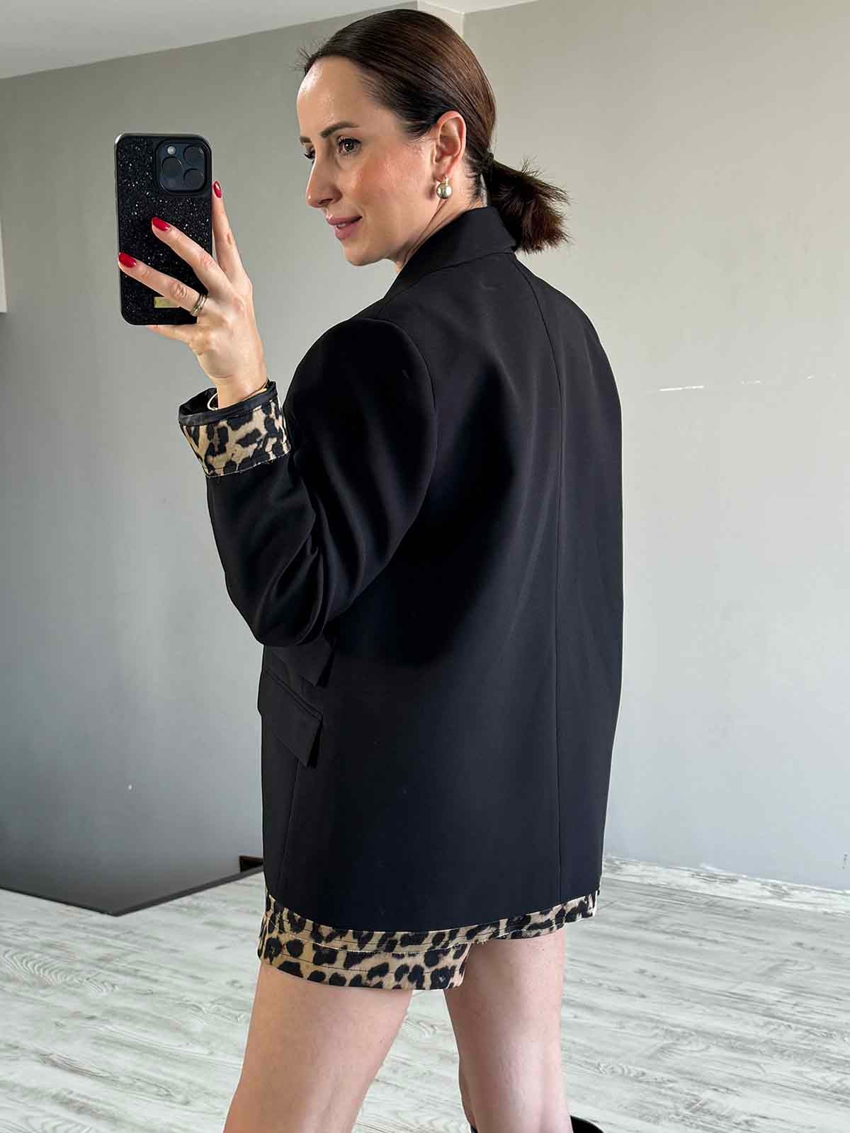 Leopar Detaylı Blazer