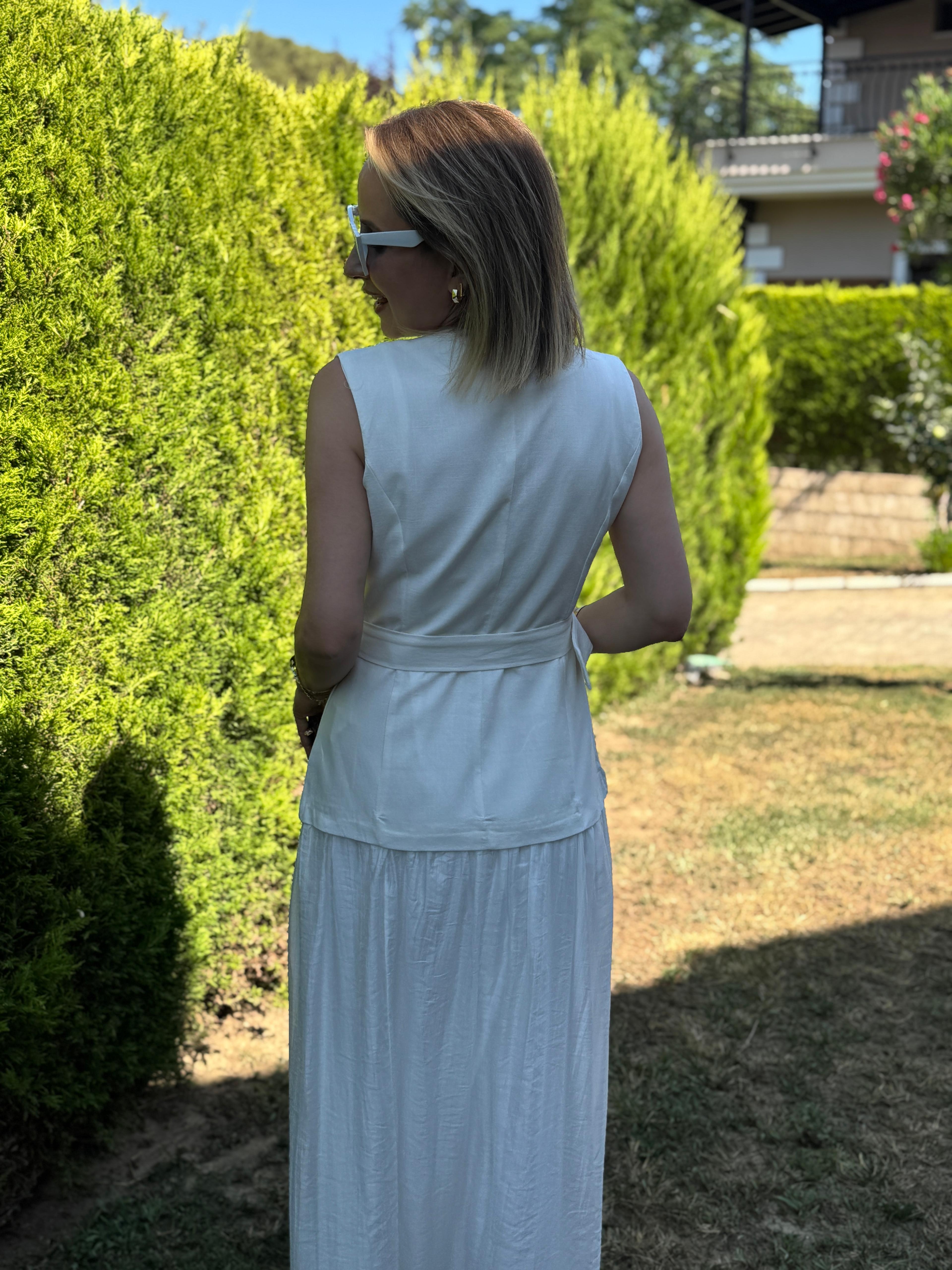 Yelekli Kemerli Elbise