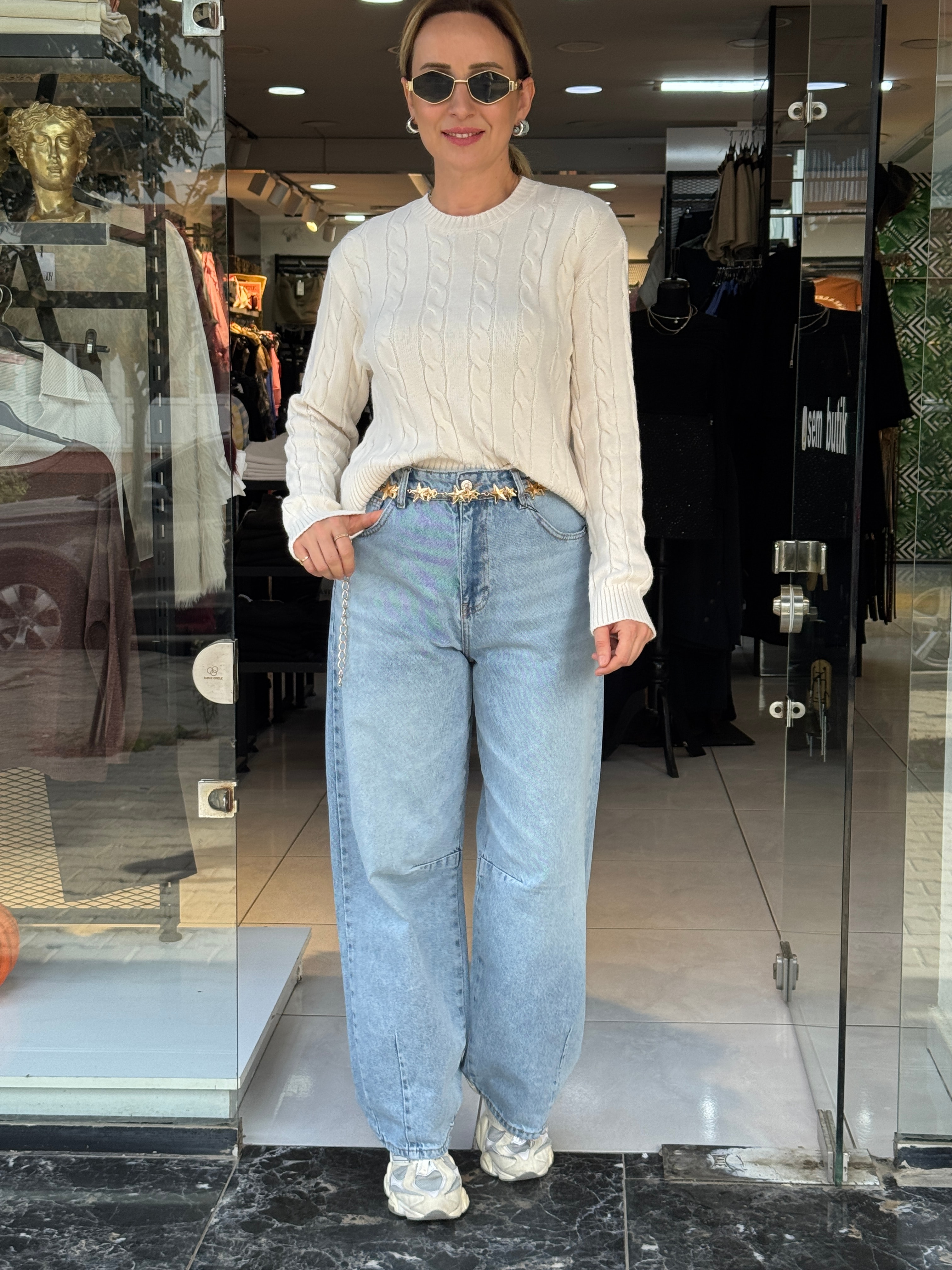 Buz Mavi Baggy Jean