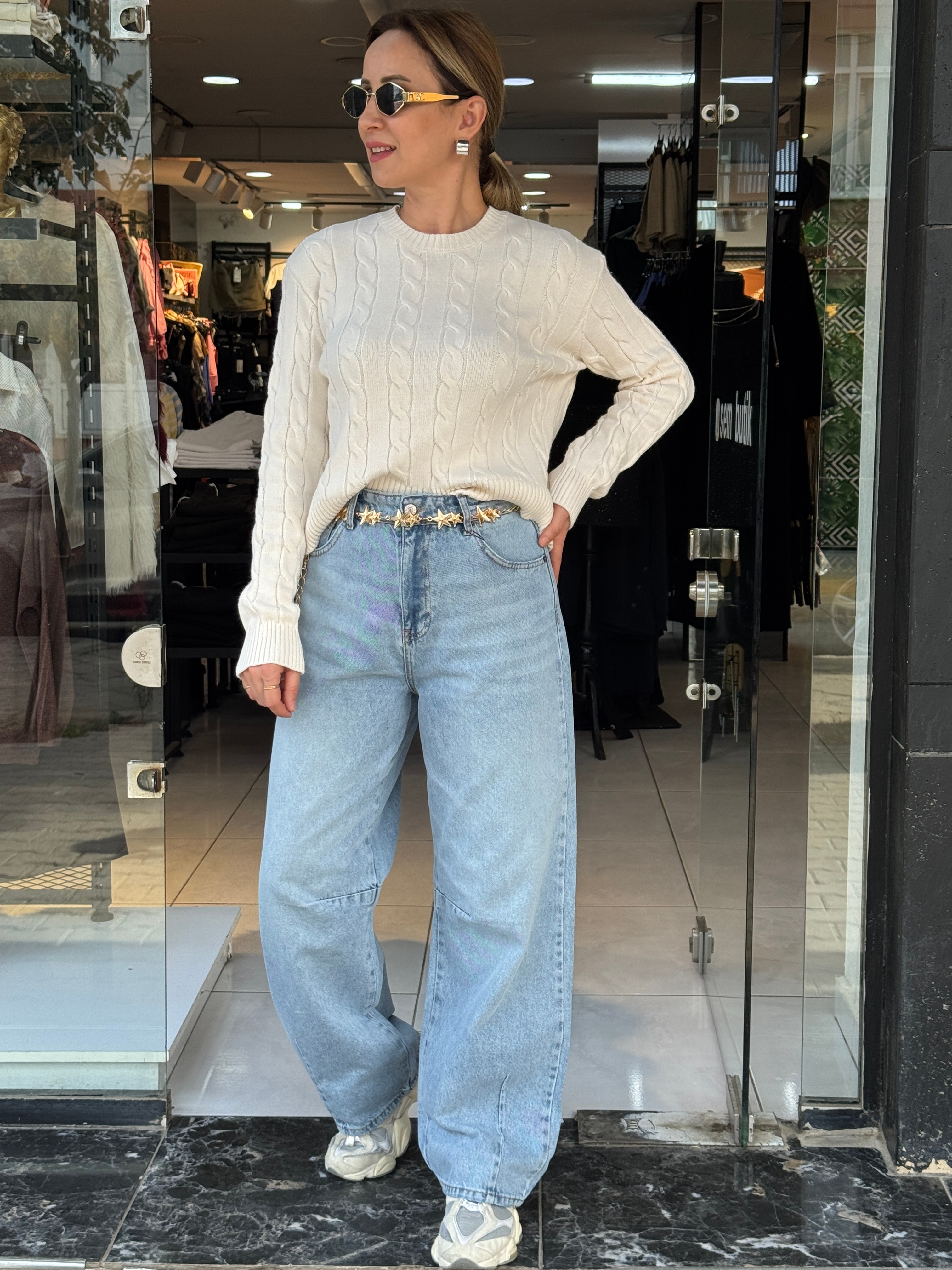 Buz Mavi Baggy Jean