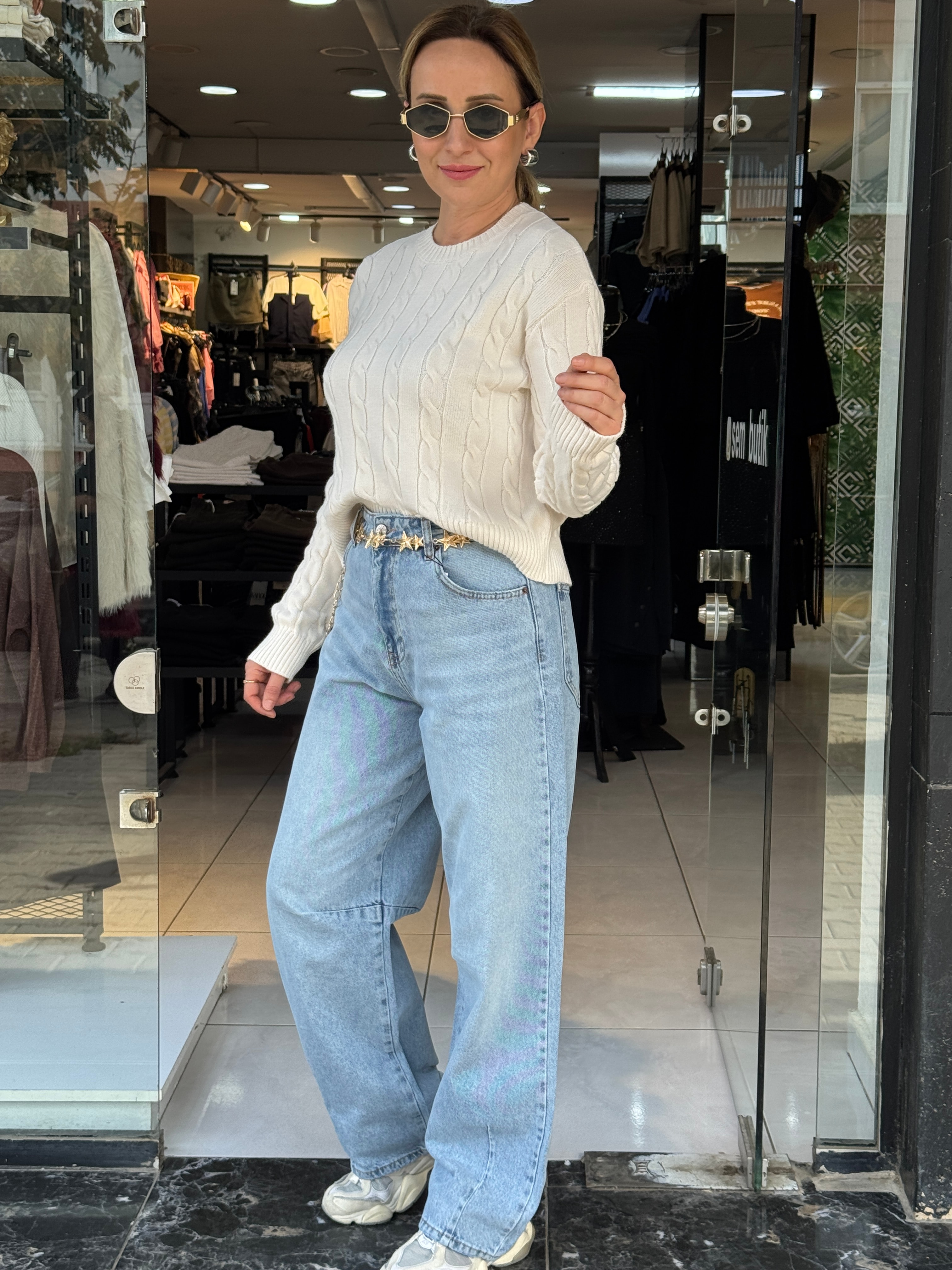 Buz Mavi Baggy Jean