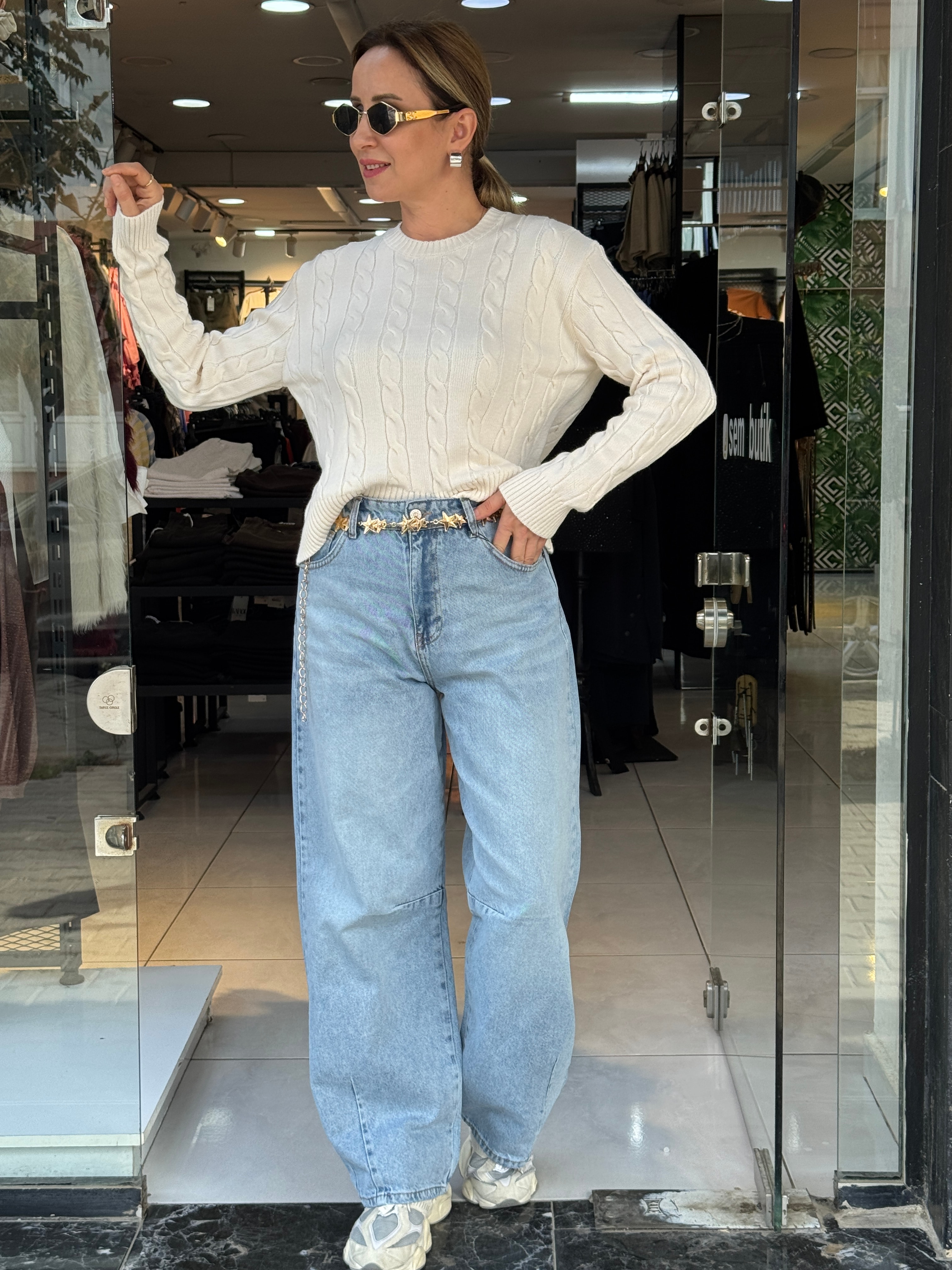 Buz Mavi Baggy Jean