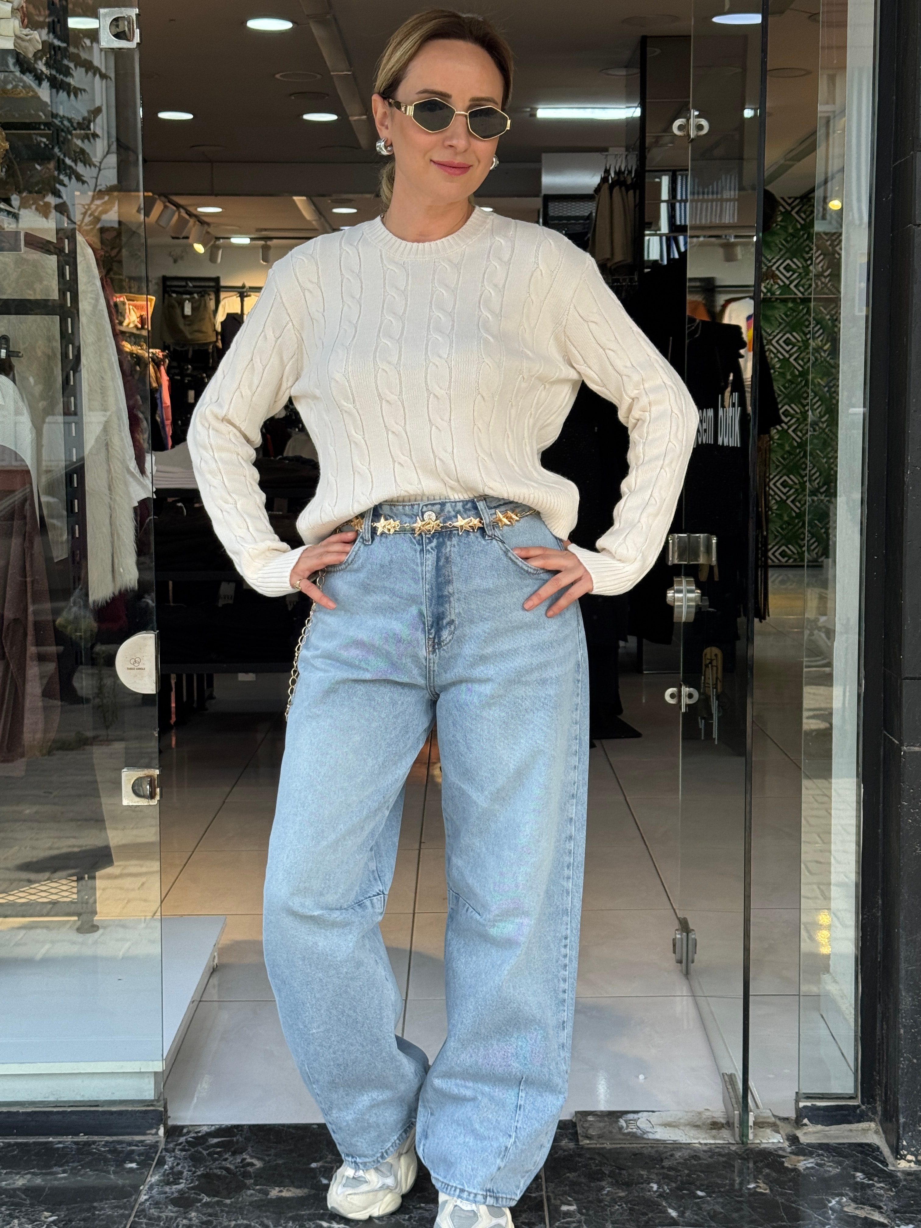Buz Mavi Baggy Jean