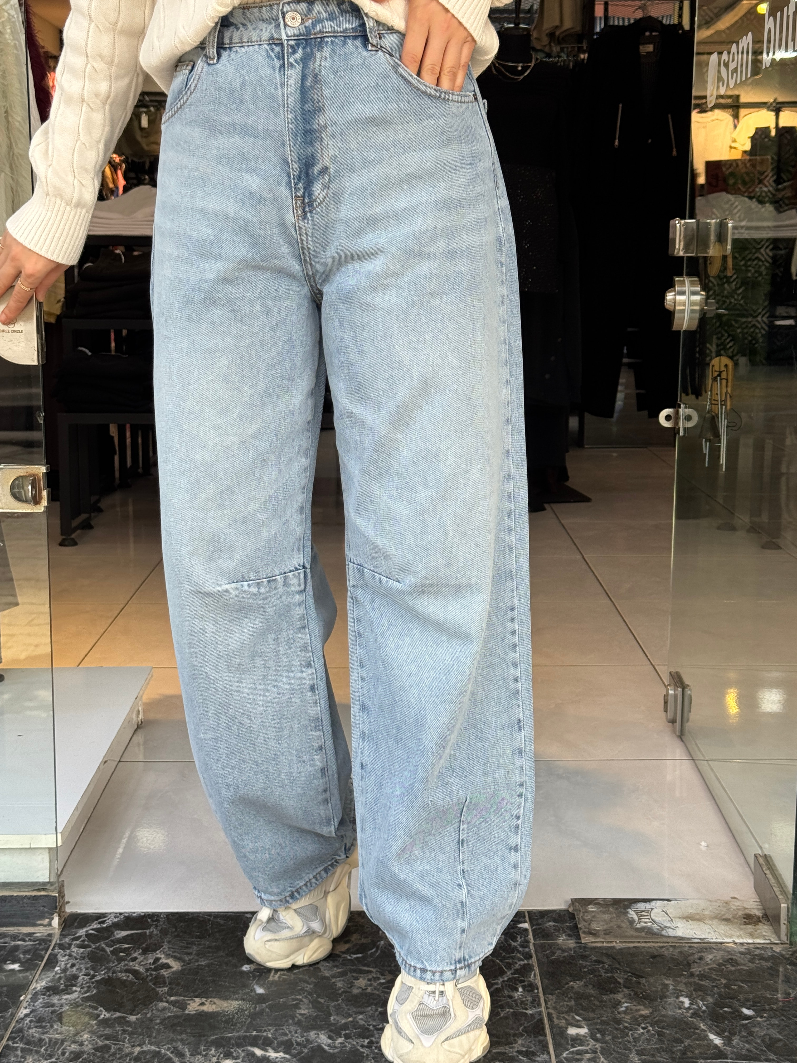 Buz Mavi Baggy Jean