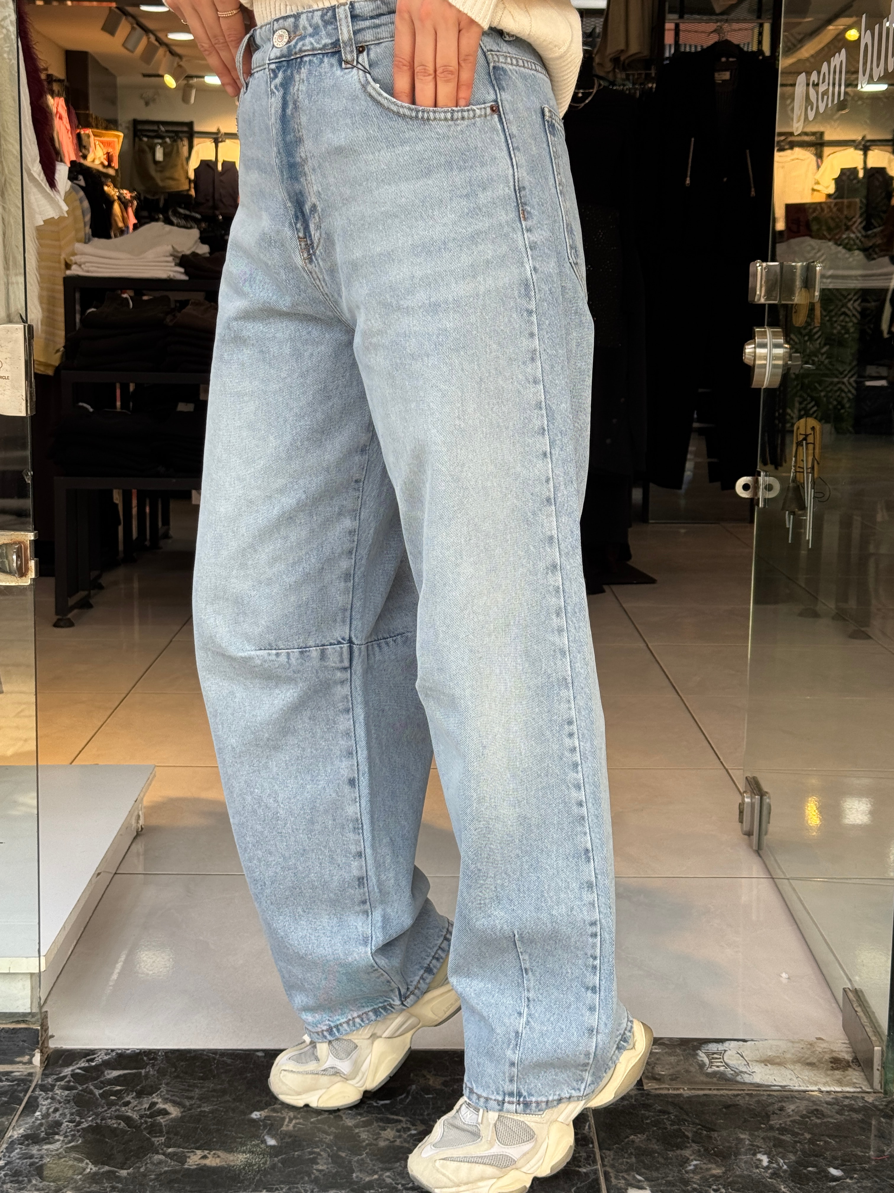 Buz Mavi Baggy Jean
