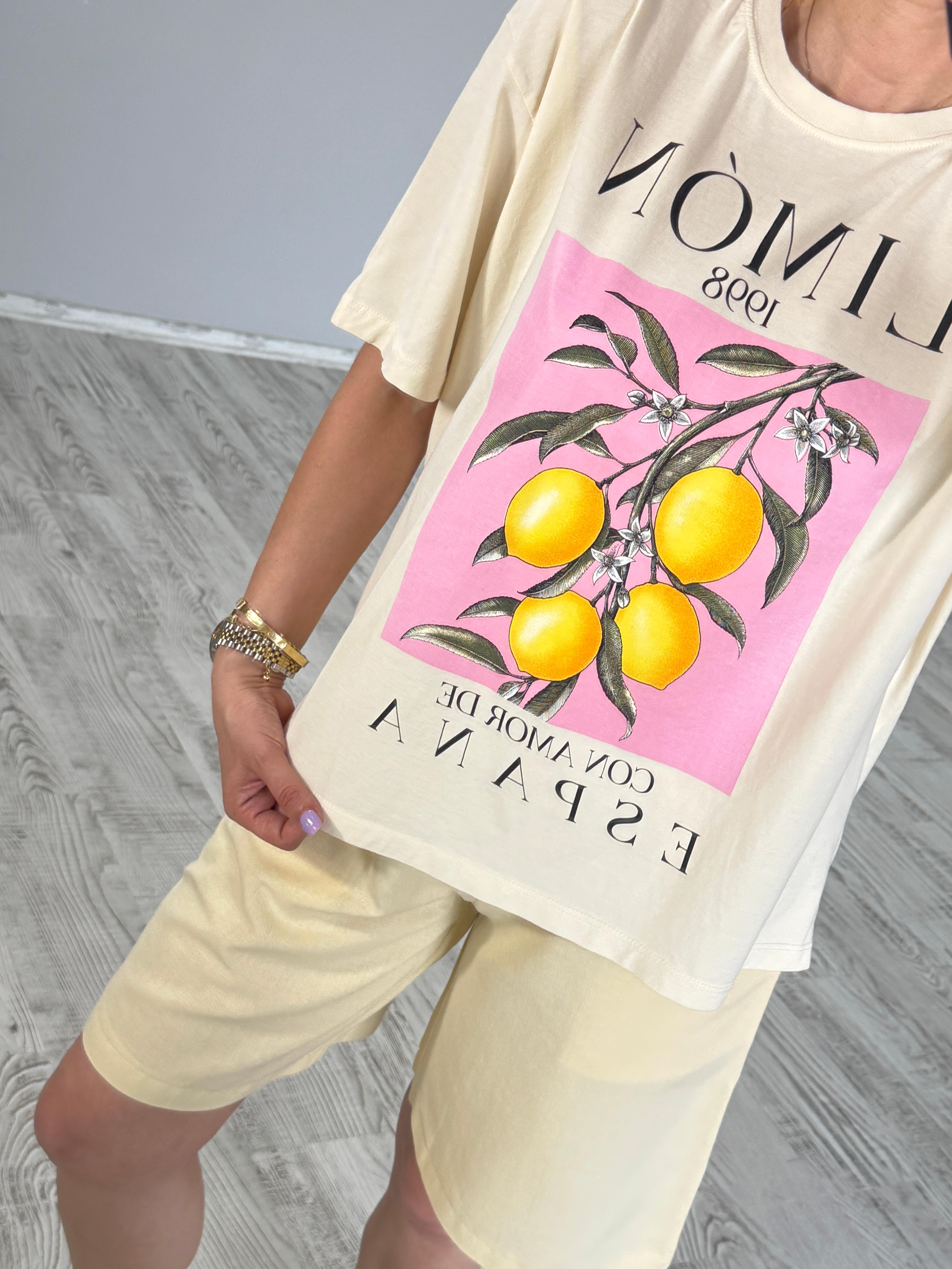 Limon Baskılı Tshirt