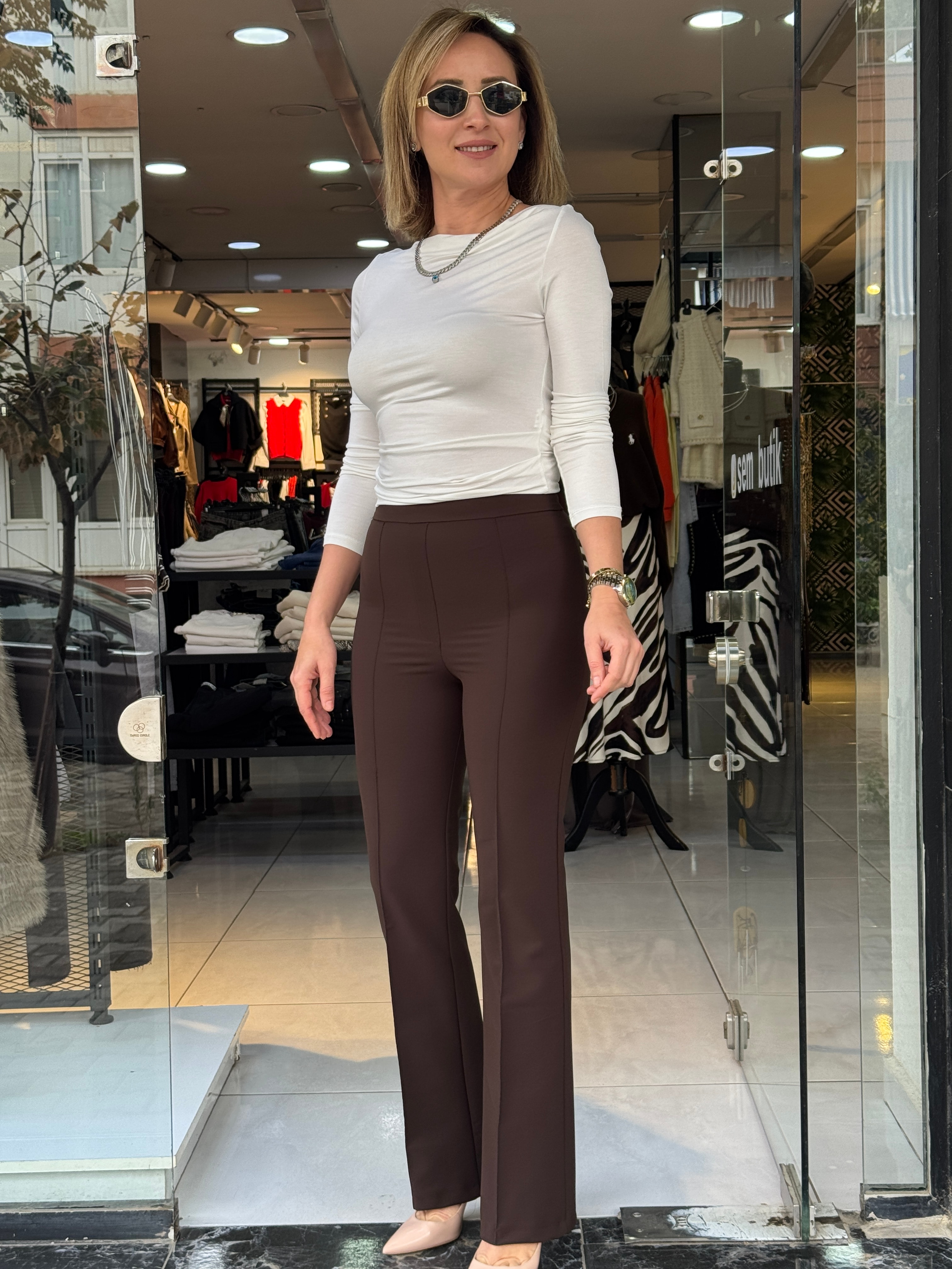 Ön Çimalı Toparlayıcı Pantolon