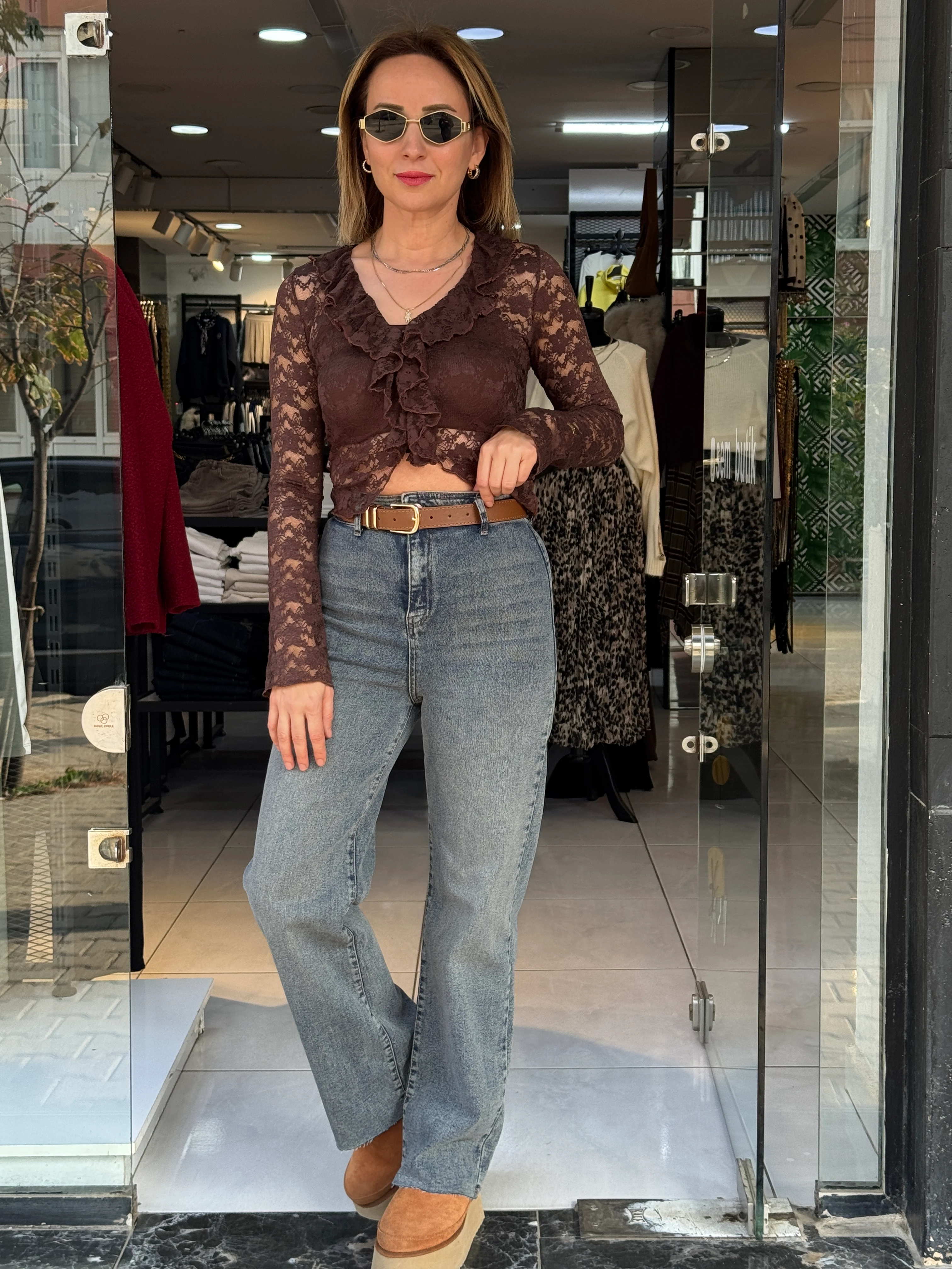 Yüksel Bel Kemerli Jean