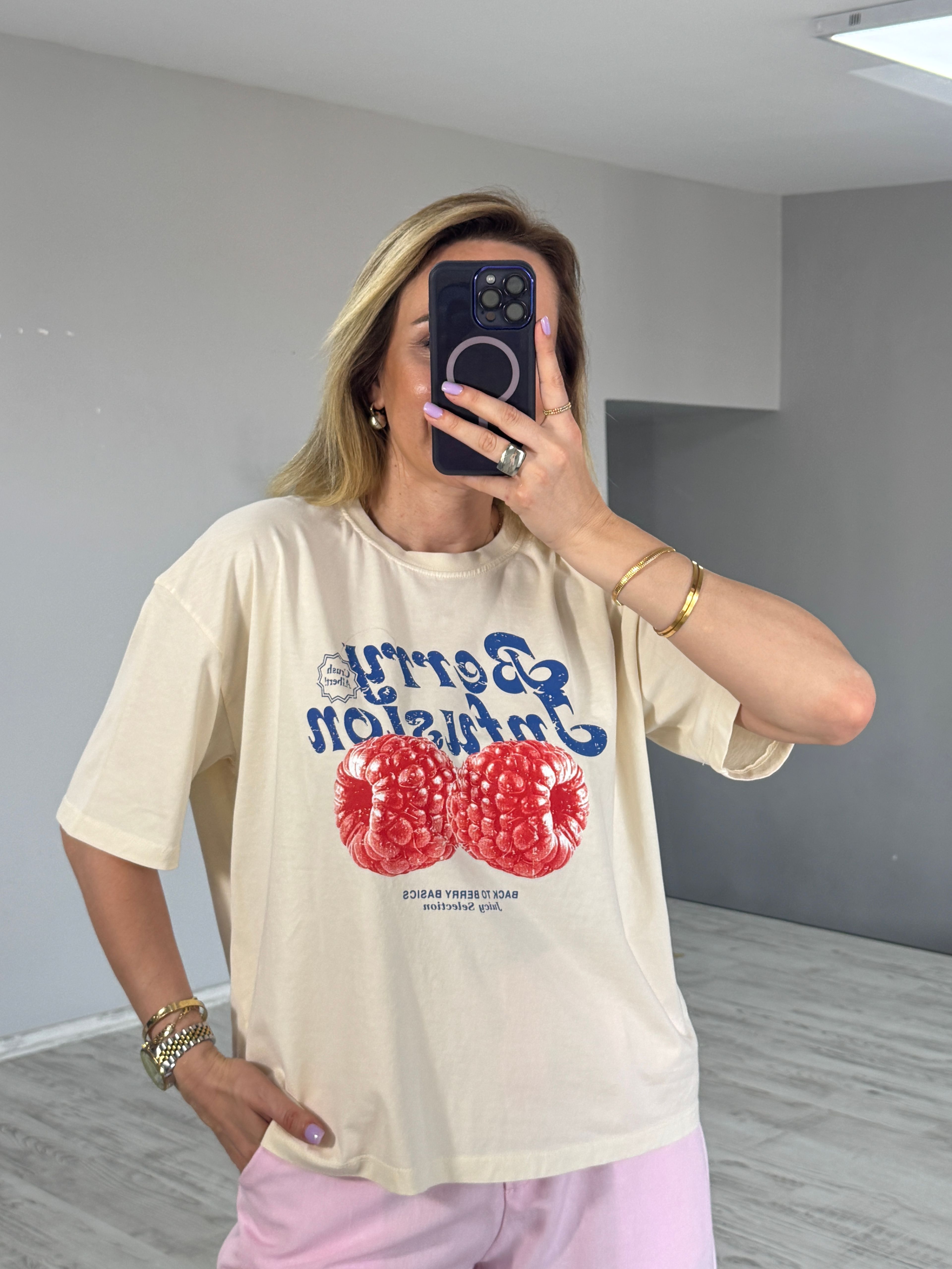 Berry Baskılı Tshirt