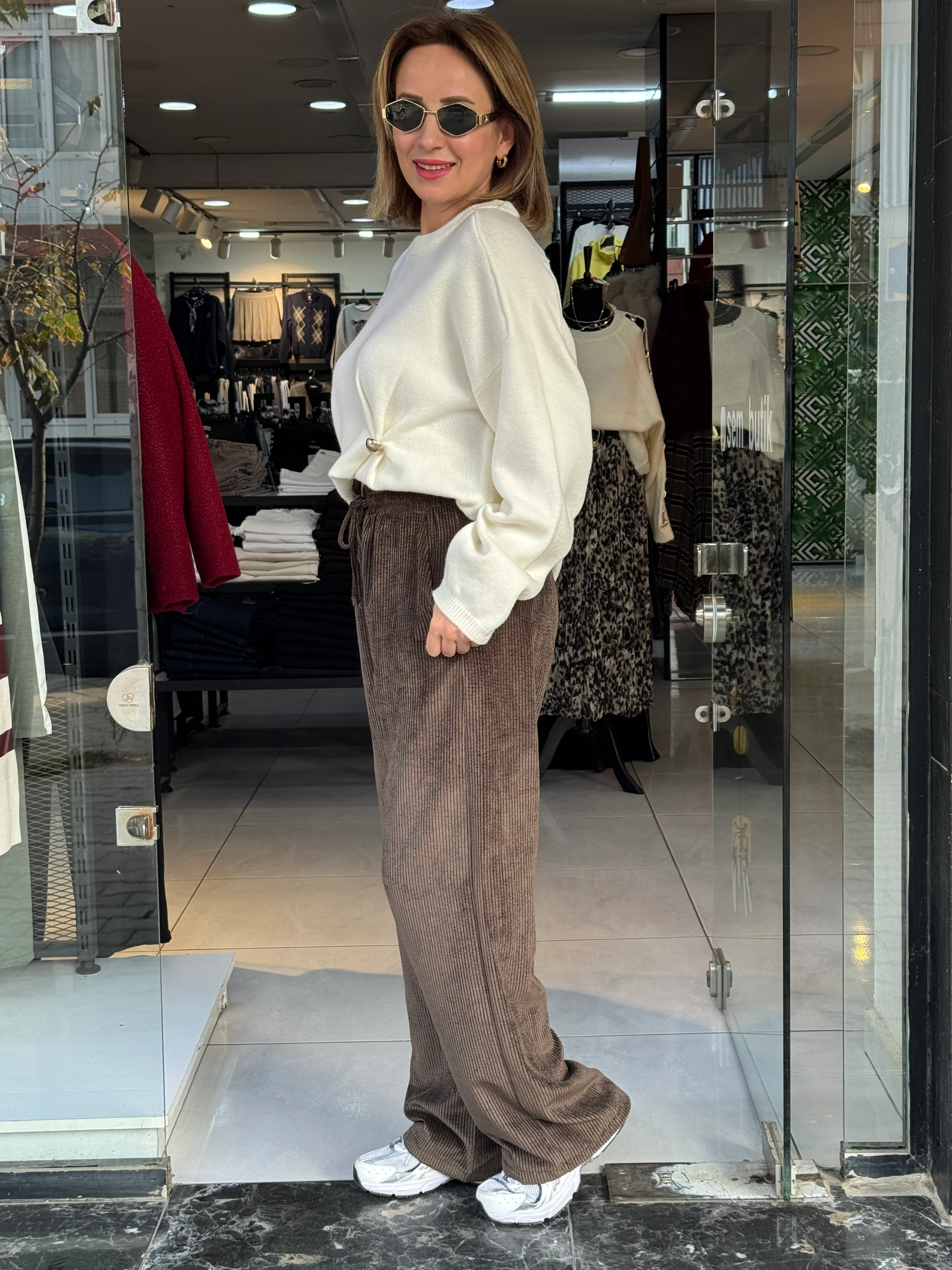 Fitilli Kahve Pantolon