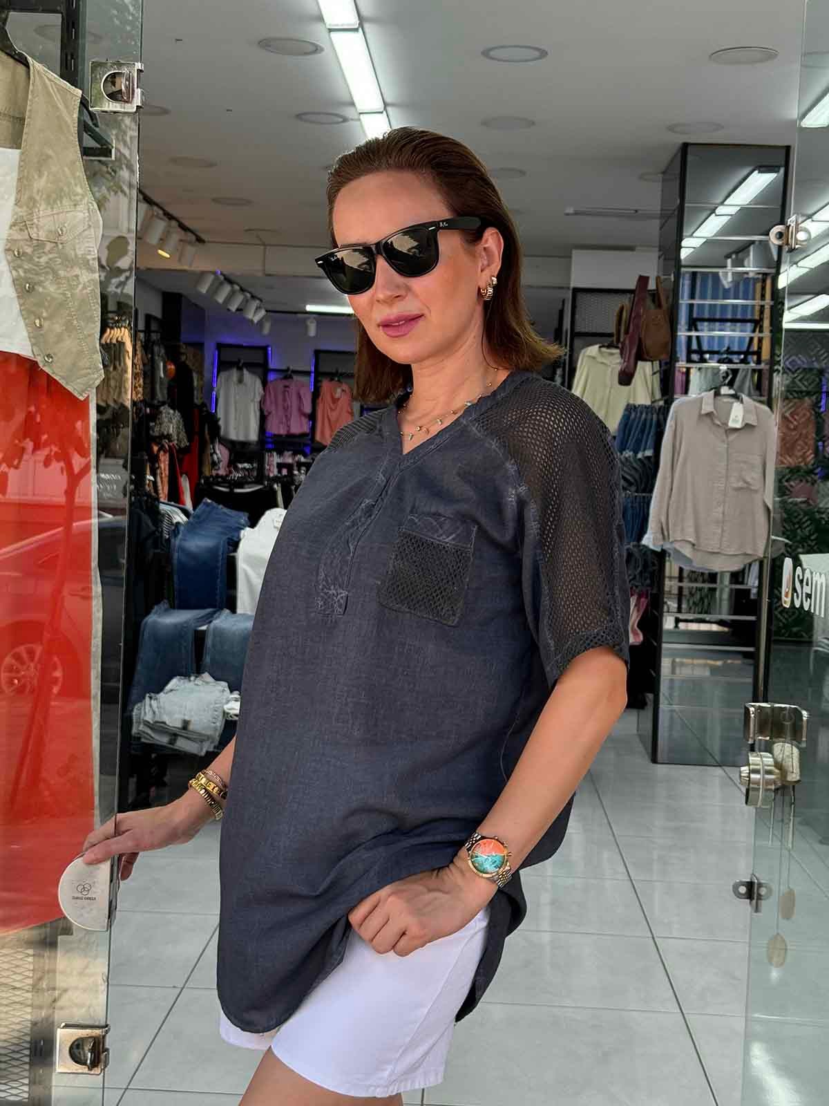 Yıkamalı Bluz
