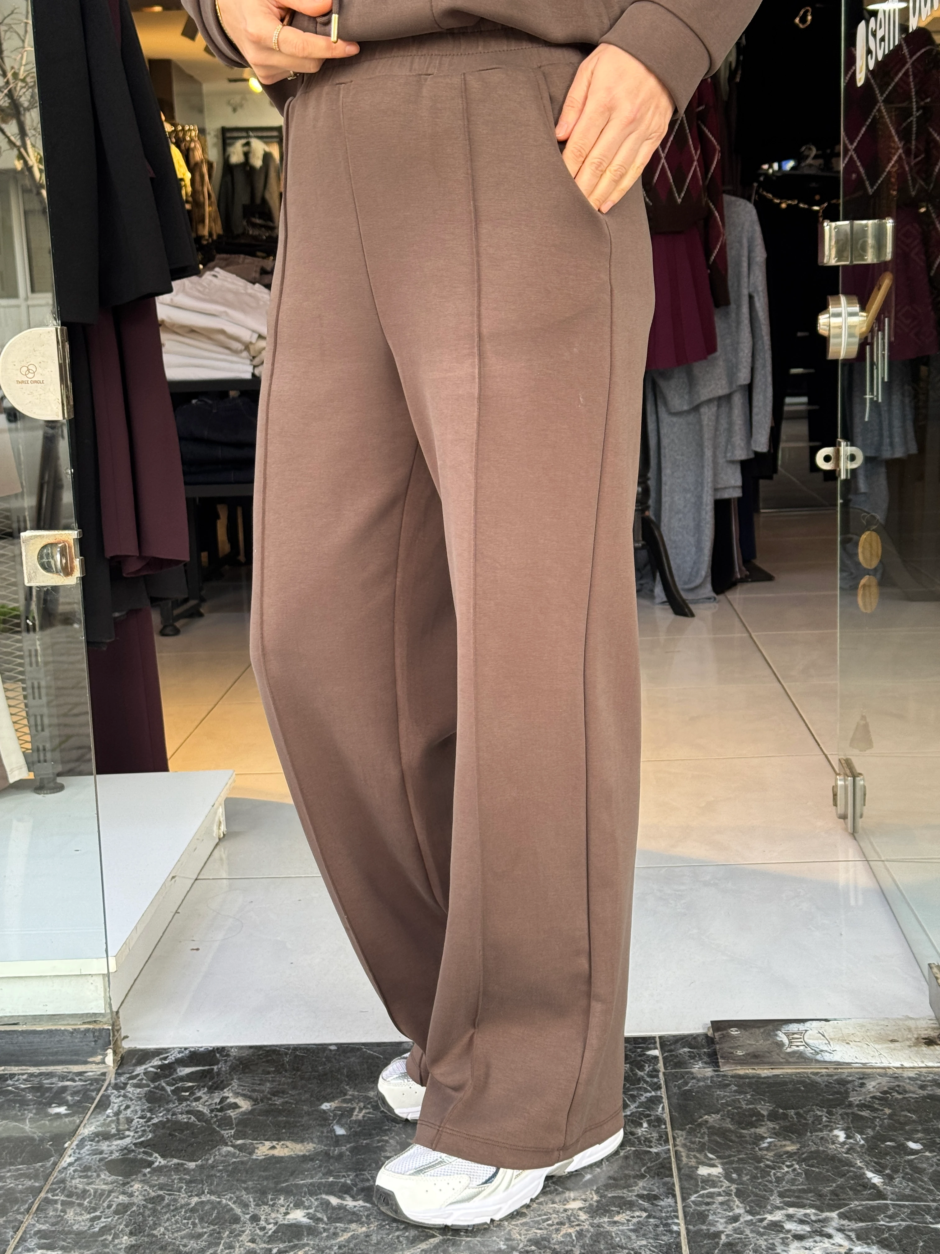 Kapüşonlu Kahve Modal Takım