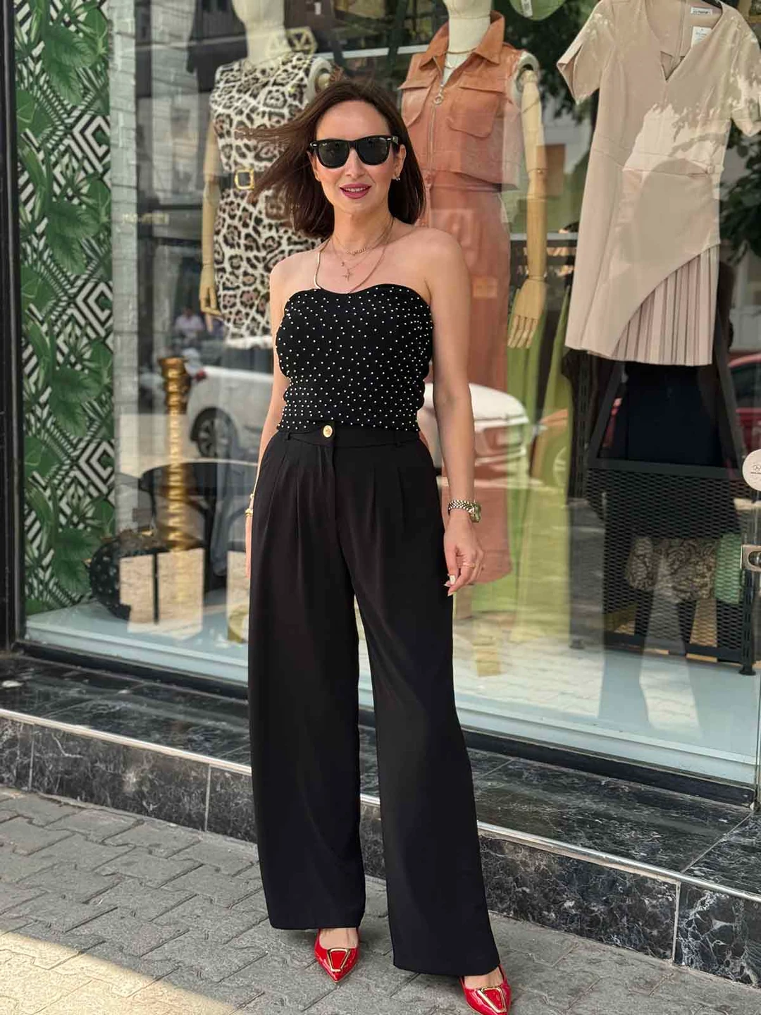 Dore Düğme Detaylı Palazzo