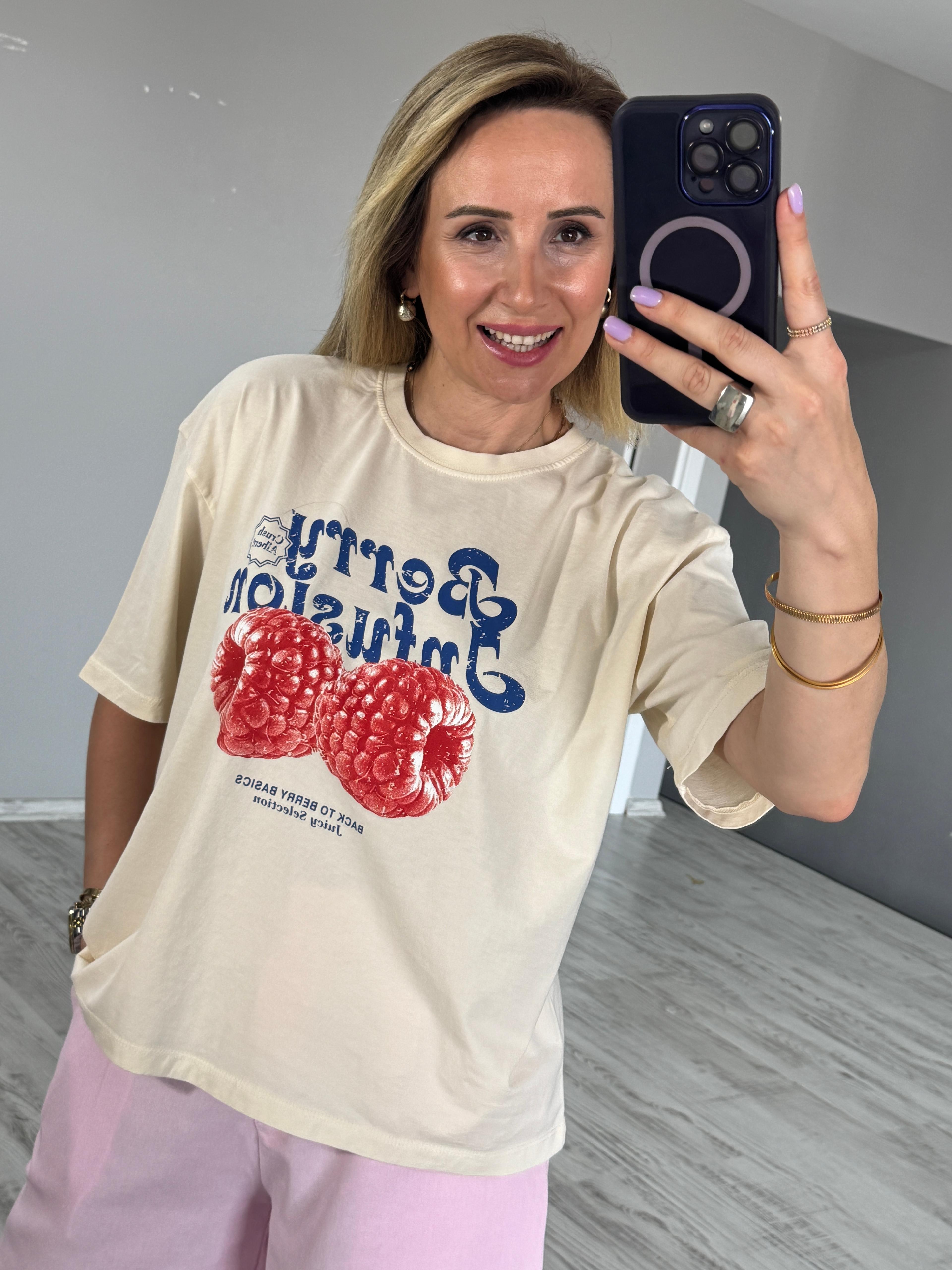 Berry Baskılı Tshirt